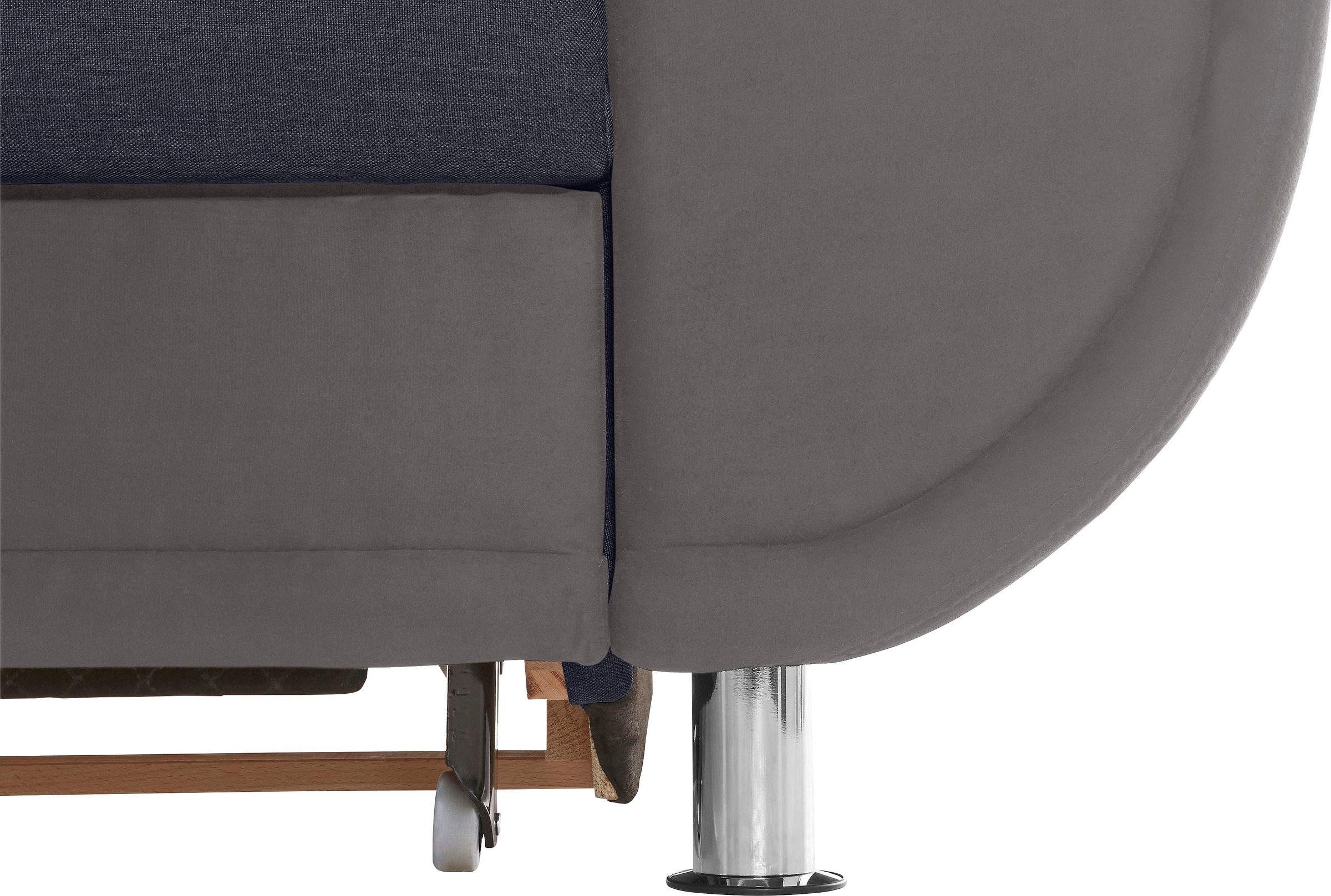 TRENDMANUFAKTUR Ecksofa »Rondo 3, zeitlos und modern, im Materialmix, L-Form«, wahlweise Federkern für hohen Sitzkomfort, wahlweise Bettfunktion