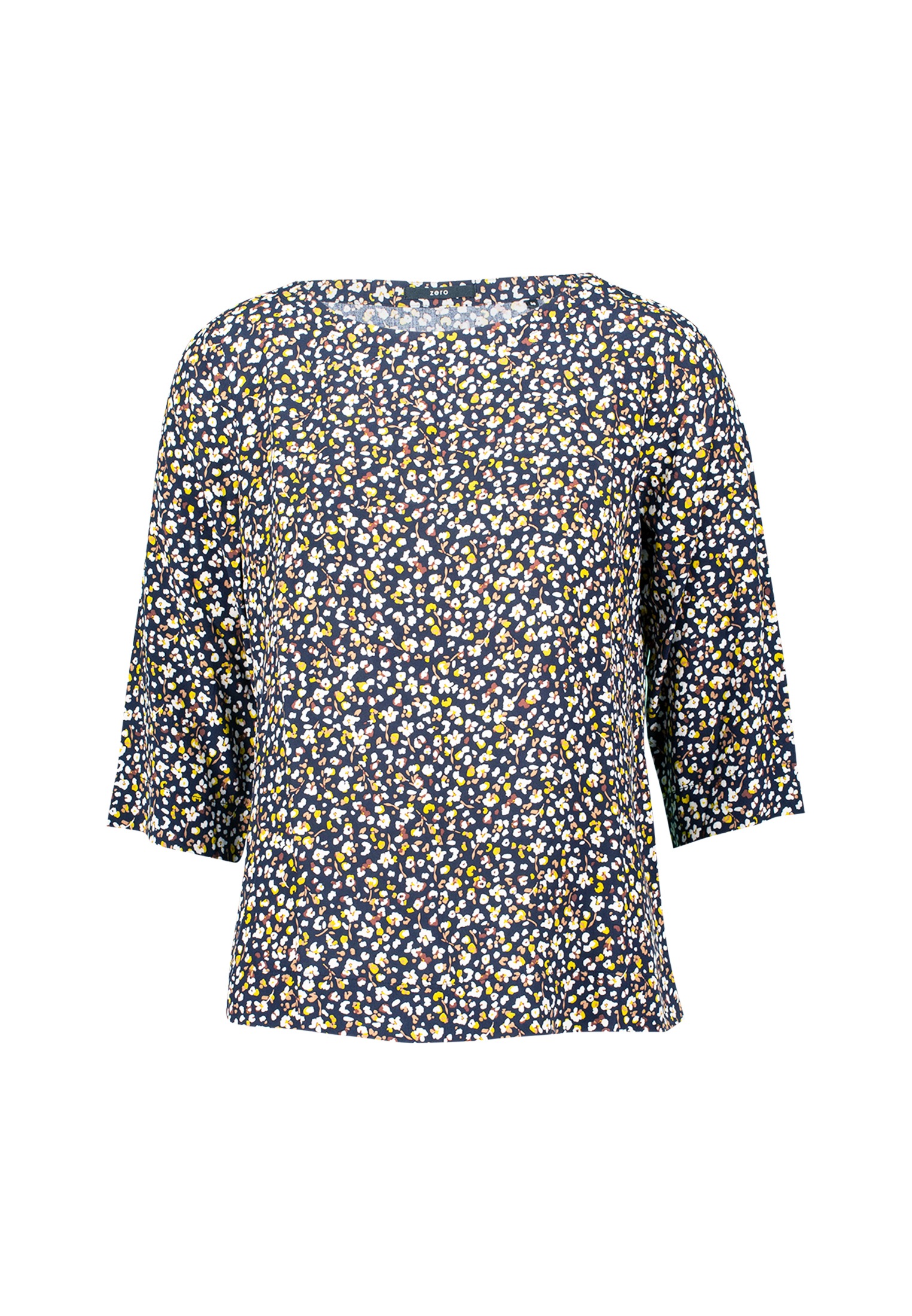 Zero Klassische Bluse "zero Bluse geblümt mit 3/4 Arm" günstig online kaufen