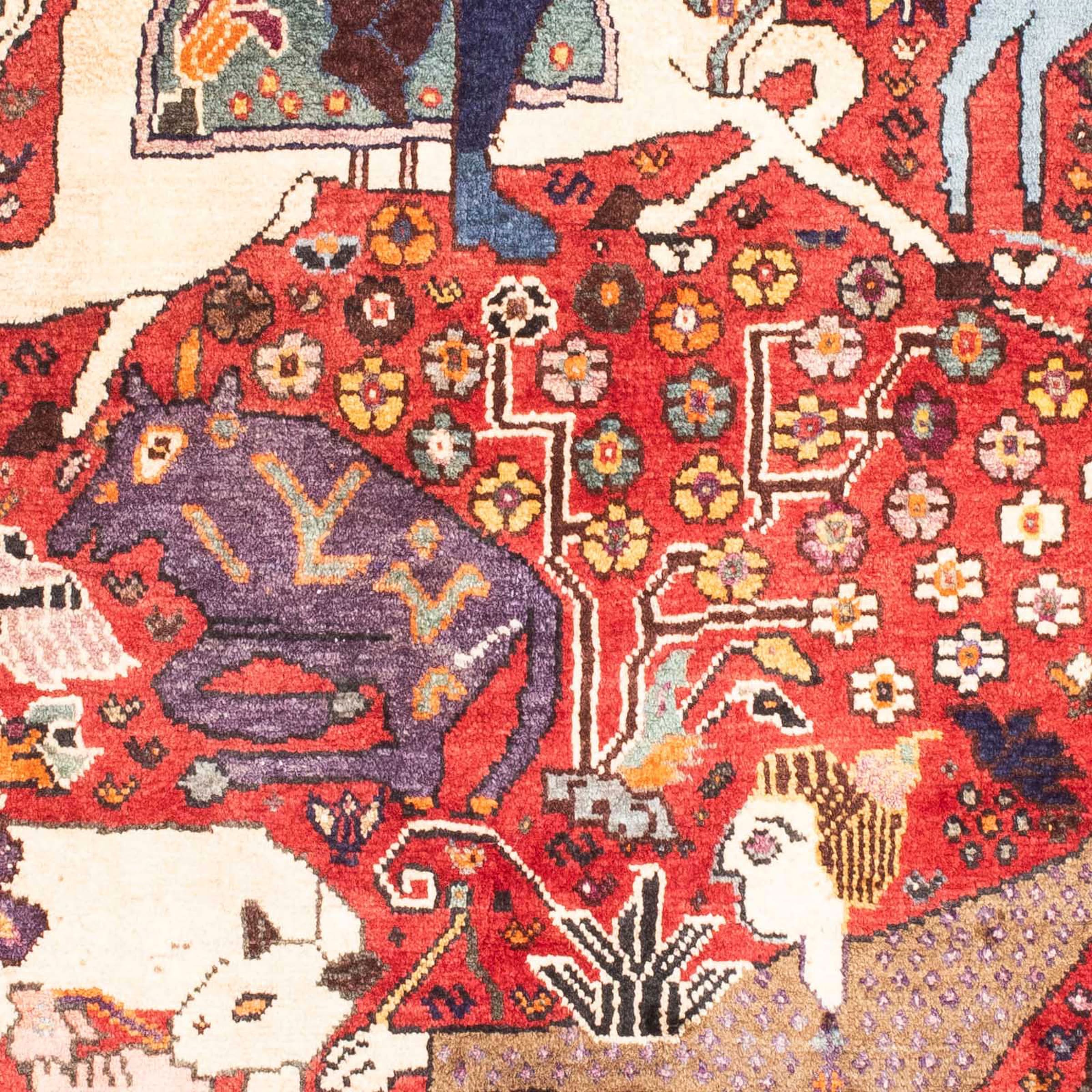 morgenland Orientteppich »Perser - Nomadic - 163 x 110 cm - hellrot«, rechteckig, Wohnzimmer, Handgeknüpft, Einzelstück mit Zertifikat