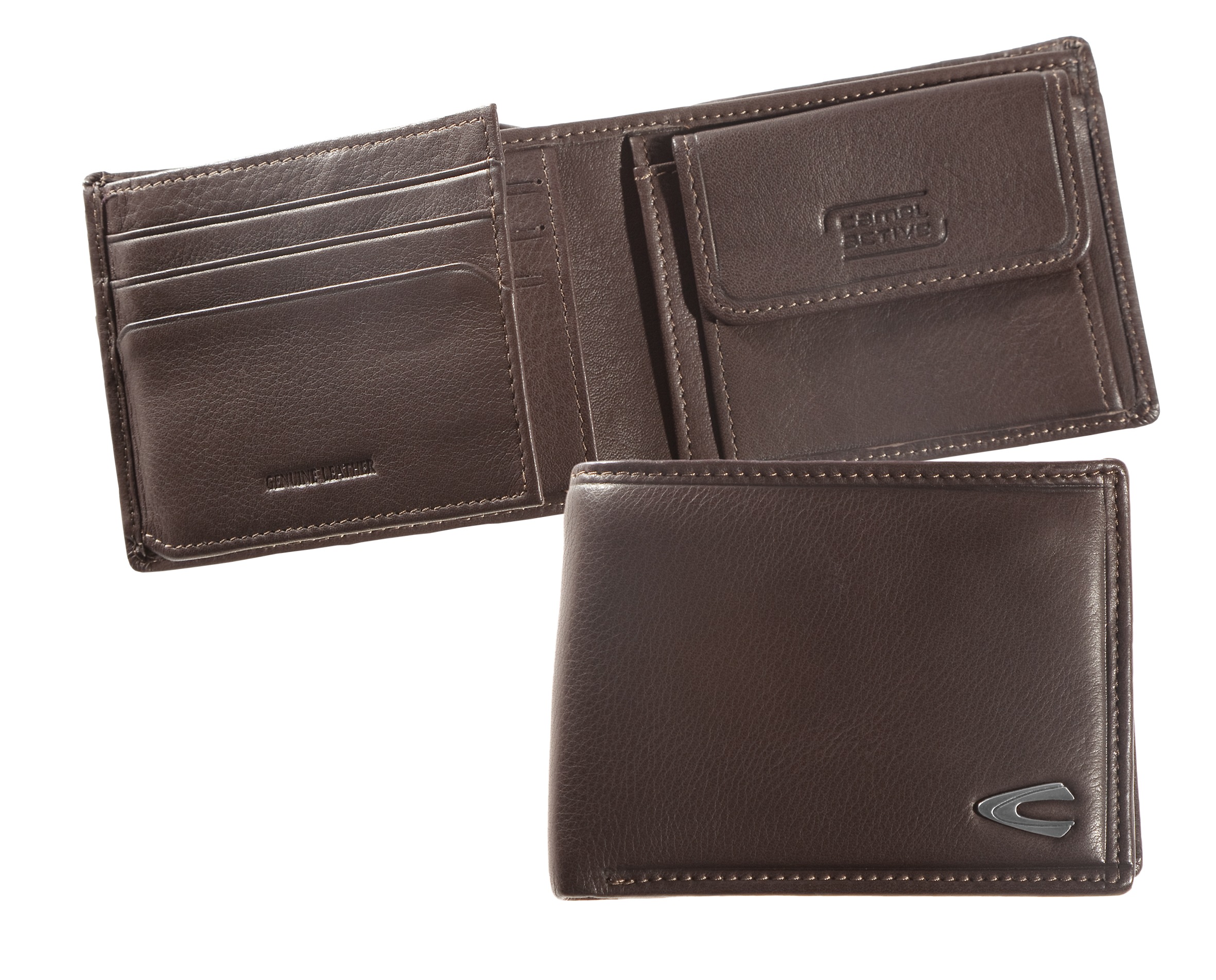 Thumbnail - camel active Geldbörse "Vegas" aus hochwertigem Rindsleder mit Metall Logo