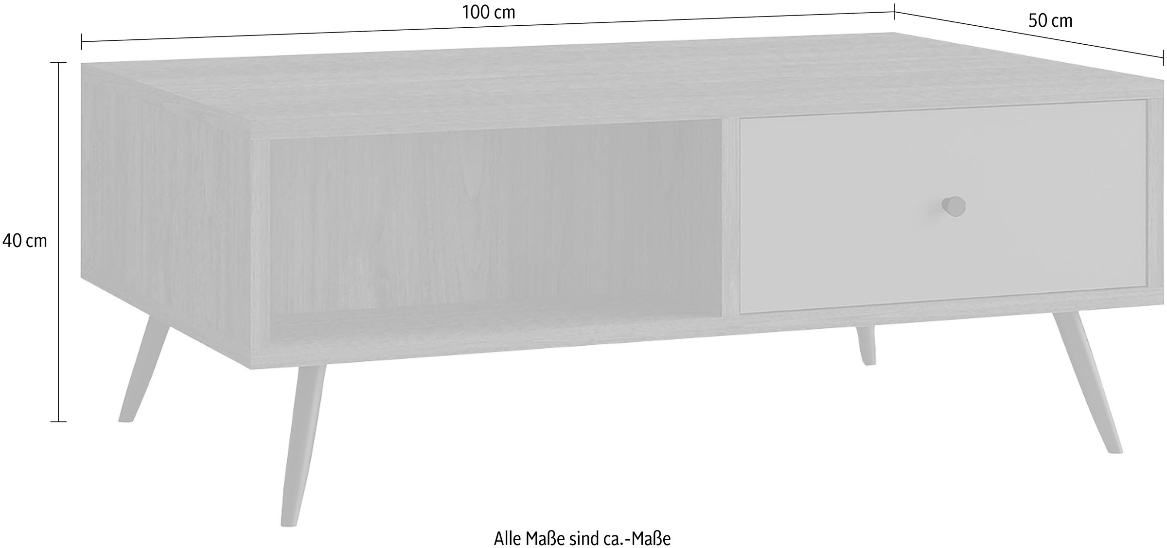 SalesFever Couchtisch, mit Stauraum