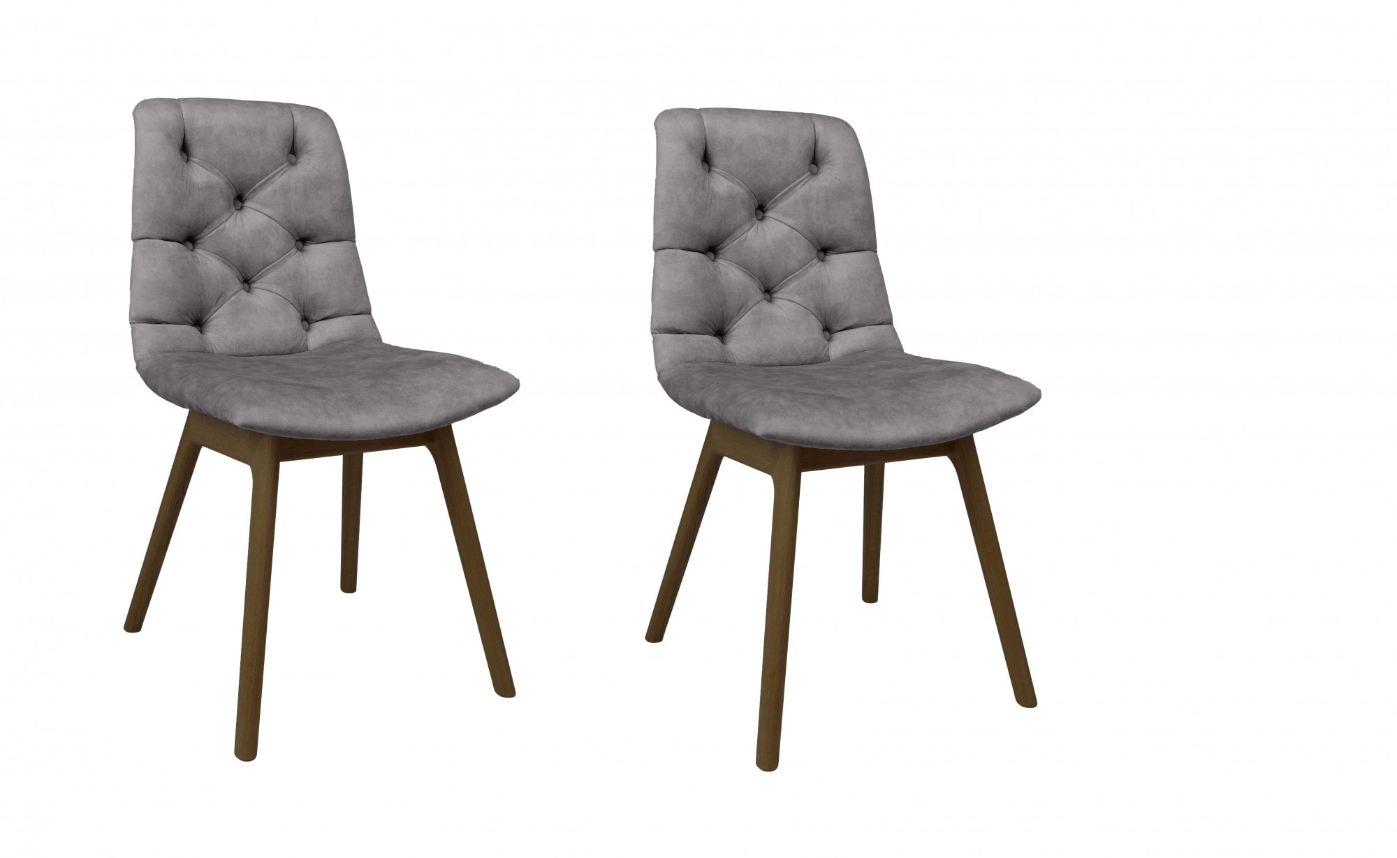 andas Esszimmerstuhl "Ramon", (Set), 2 St., Samt, mit Massivholzbeinen, in günstig online kaufen