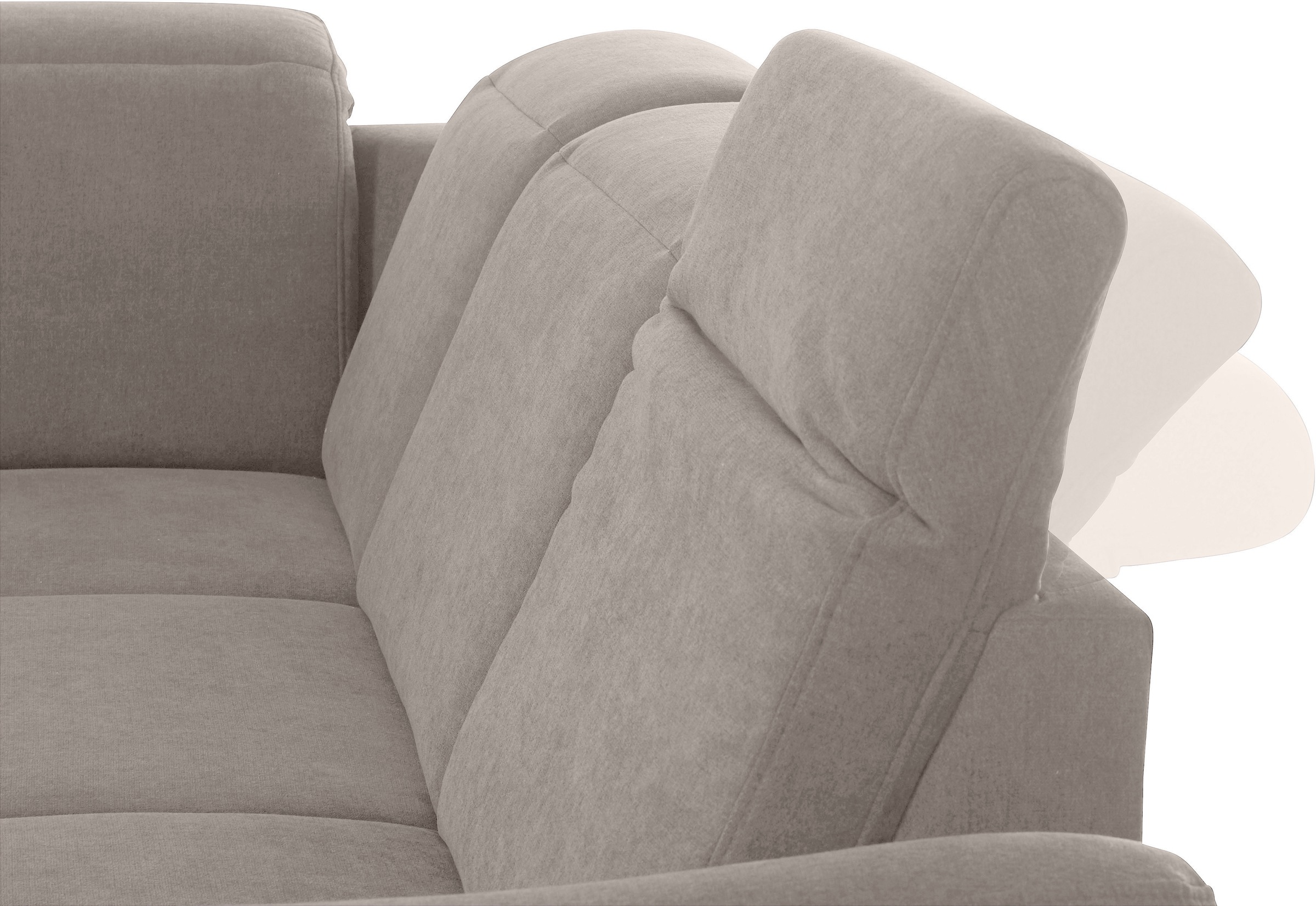 sit&more Ecksofa »Darwin L-Form«, inklusive Federkern, wahlweise mit Kopfteilverstellung, Bettfunktion
