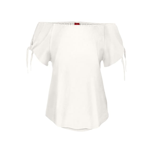 s.Oliver T-Shirt, mit Schlitzen an den Ärmeln, variierbar als Carmenshirt,  schulterfrei online kaufen | BAUR