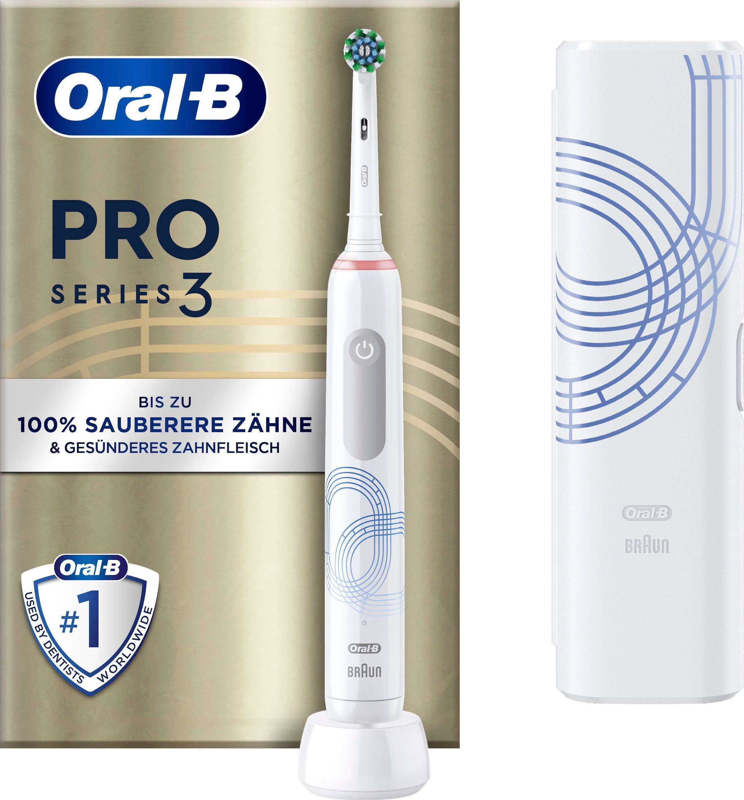 Oral-B Elektrische Zahnbürste »Pro 3 3500 Special Edition«, 1 St. Aufsteckbürsten, 360°-Andruckkontrolle