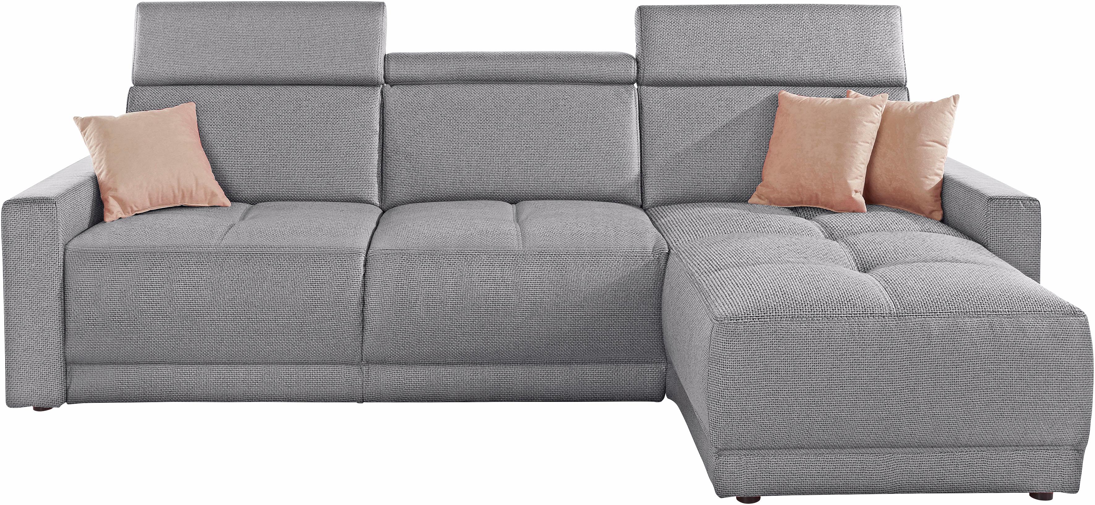 DOMO collection Ecksofa Ava, mit Recamiere, Federkern wahlweise mit Kopfteilverstellungen