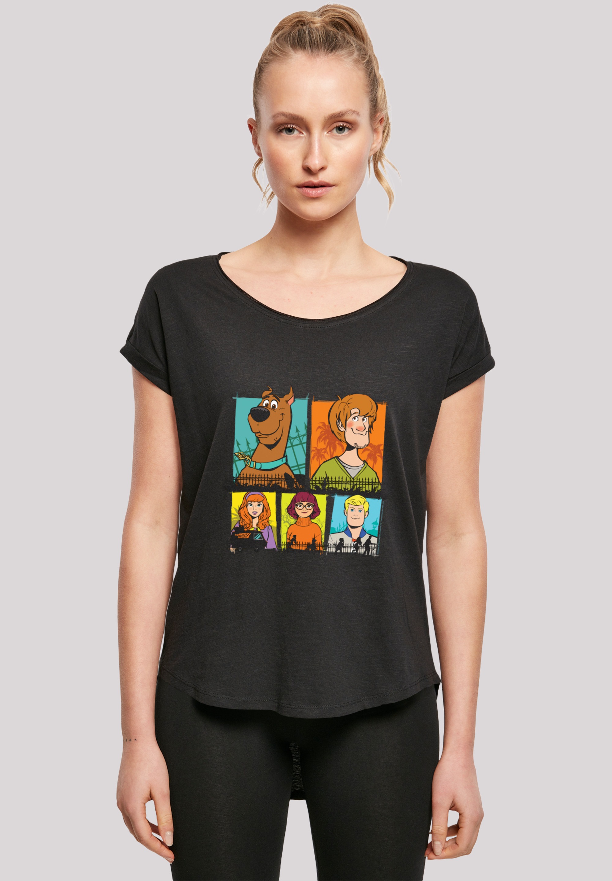 F4NT4STIC T-Shirt "Long Cut T-Shirt Scooby Doo Group Frames" Damen,Premium günstig online kaufen
