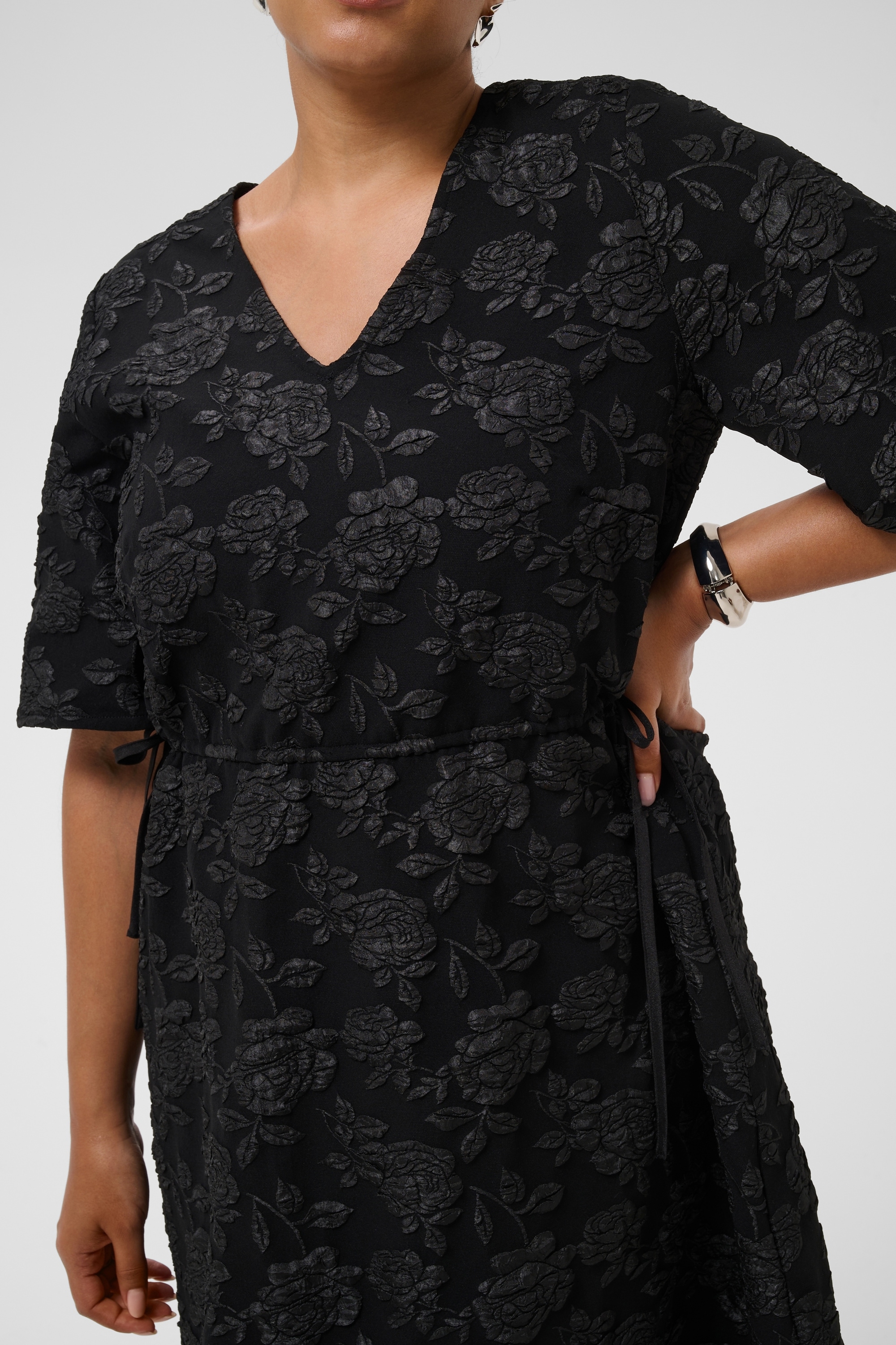 KAFFE Curve Midikleid »Damen Kleid KCcamina«