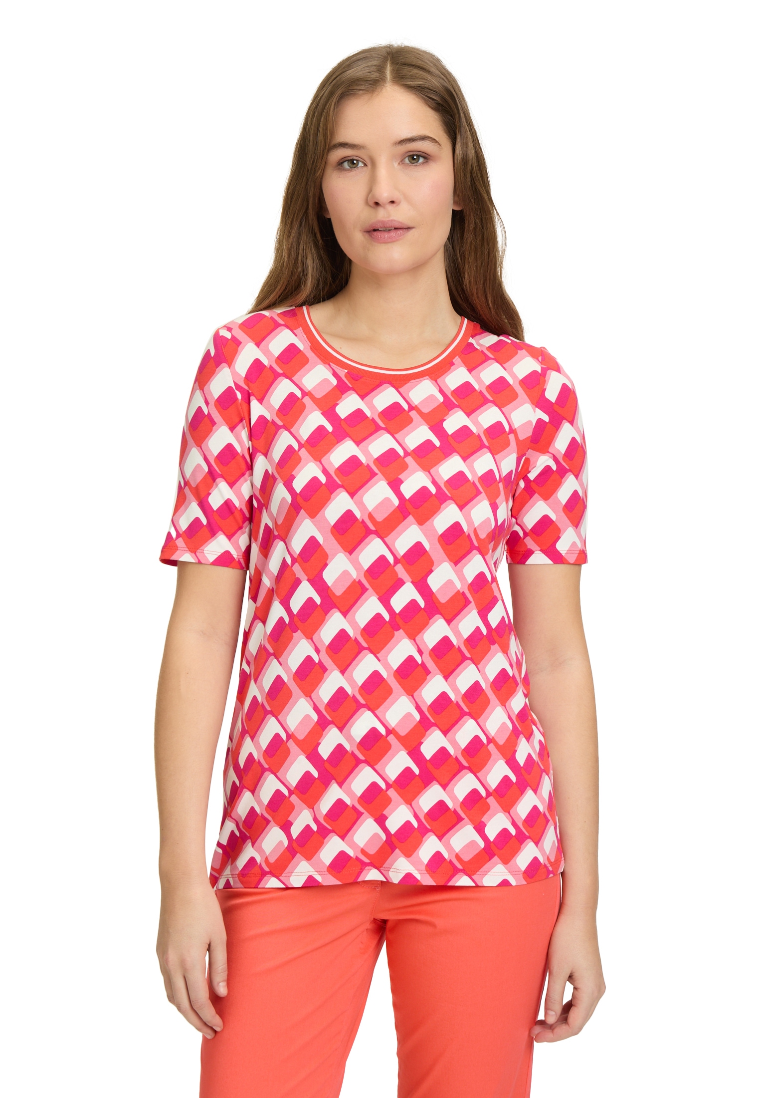 Betty Barclay Kurzarmshirt "Damen Basic Shirt mit Print", 1 Stk. Rippbündch günstig online kaufen