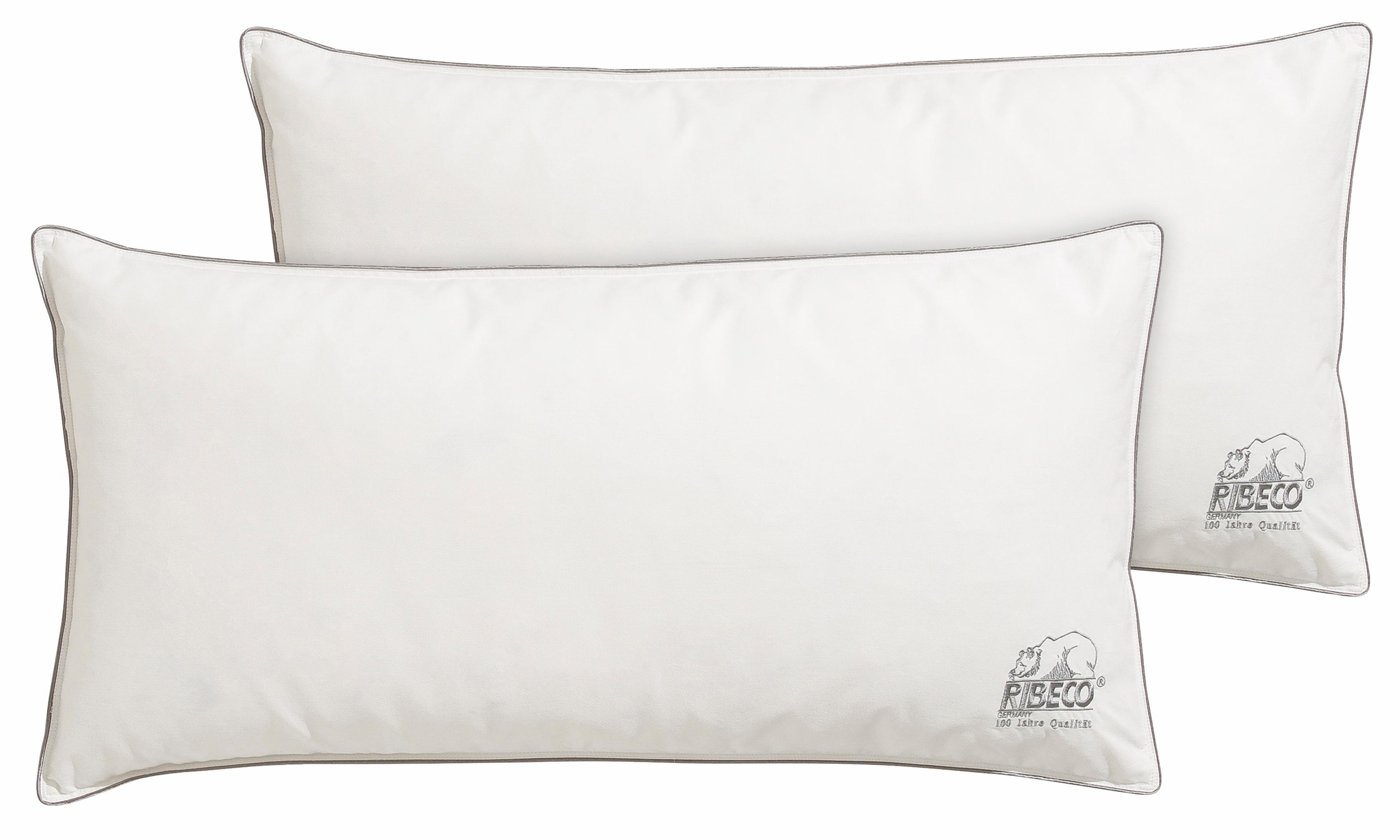 "Federkissen RIBECO ""Eve"", weiß, B:40cm L:80cm, Füllung: 90% Federn, 10% Daunen, Kopfkissen, Kopkissen in 80x80 cm und weiterer Größe"