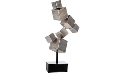 Dekoobjekt »Skulptur Cubes, antik silber«