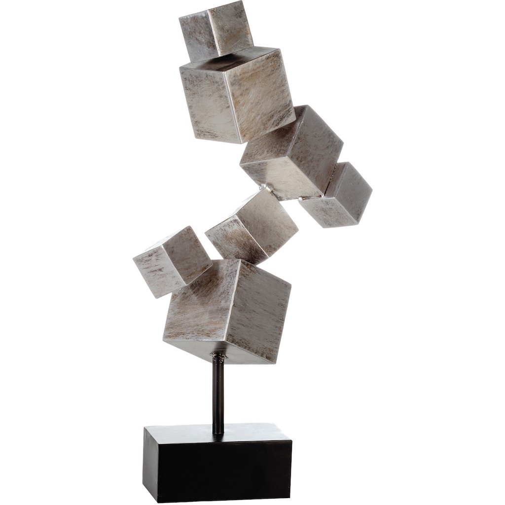 Casablanca by Gilde Dekoobjekt »Skulptur Cubes, antik silber«