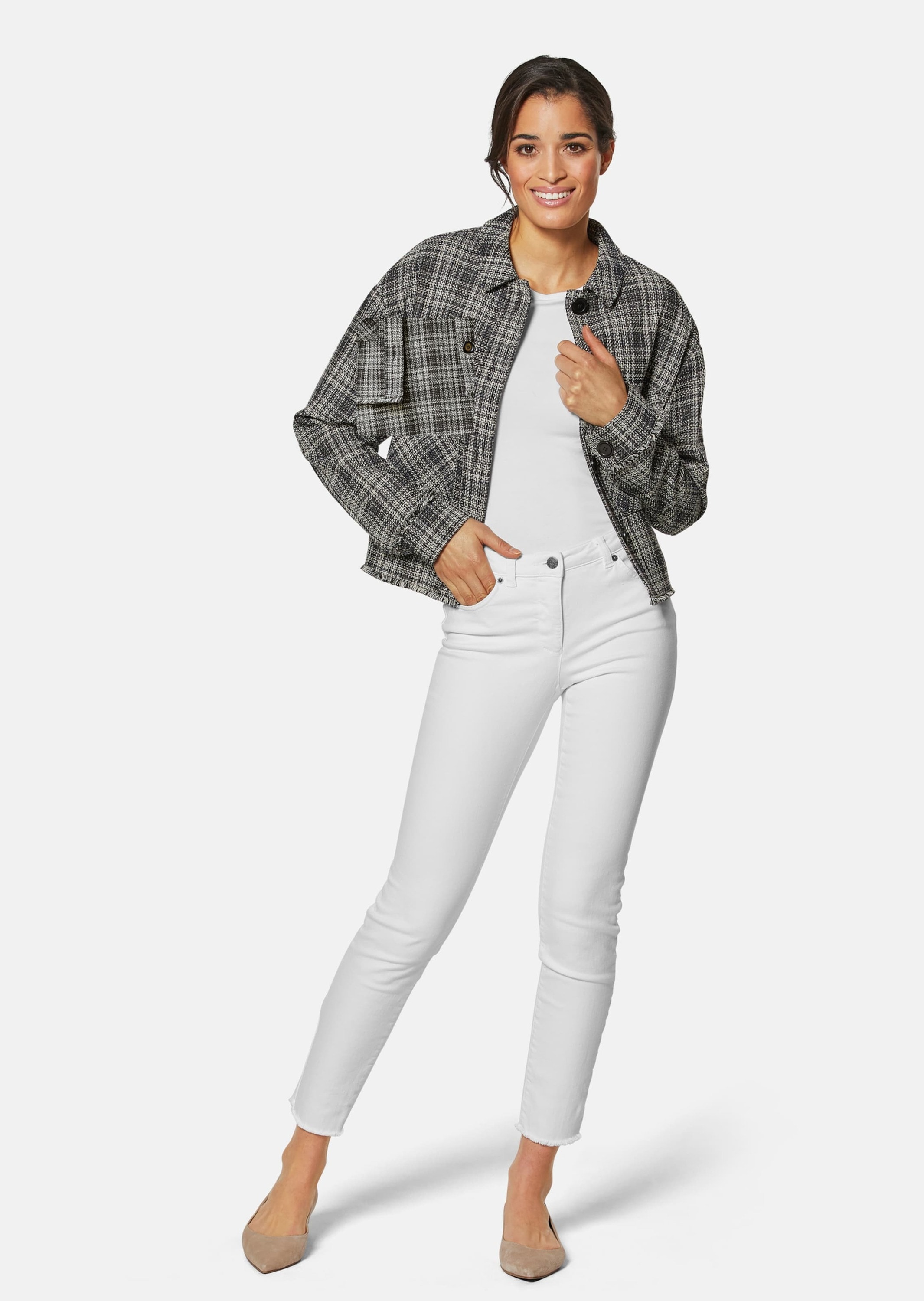 MADELEINE Kurzblazer »Blazer Kurzer Karoblazer«