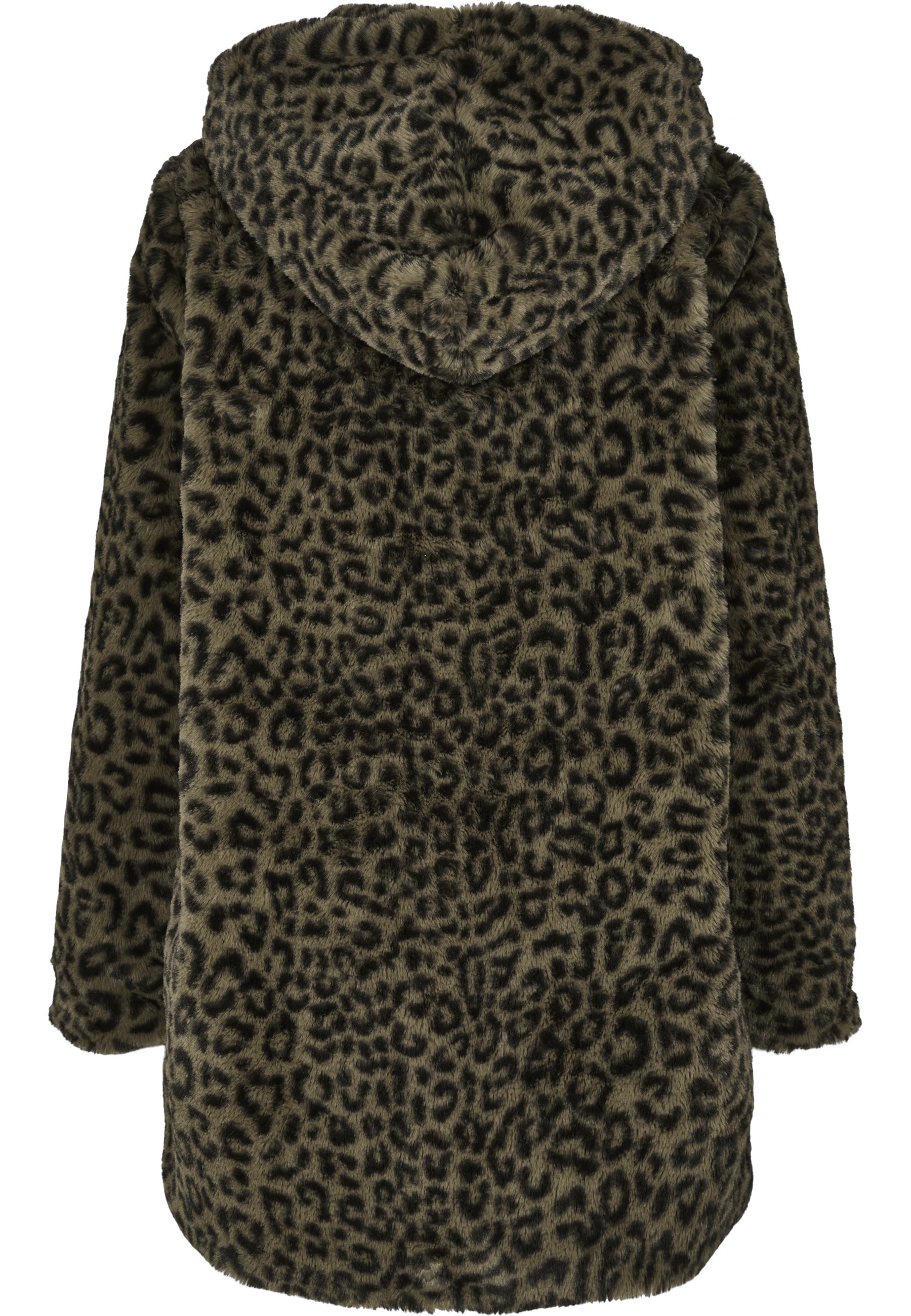 URBAN CLASSICS Parka »Urban Classics Damen Ladies Leo Teddy Coat« 1 Stk. tlg. mit Kapuze