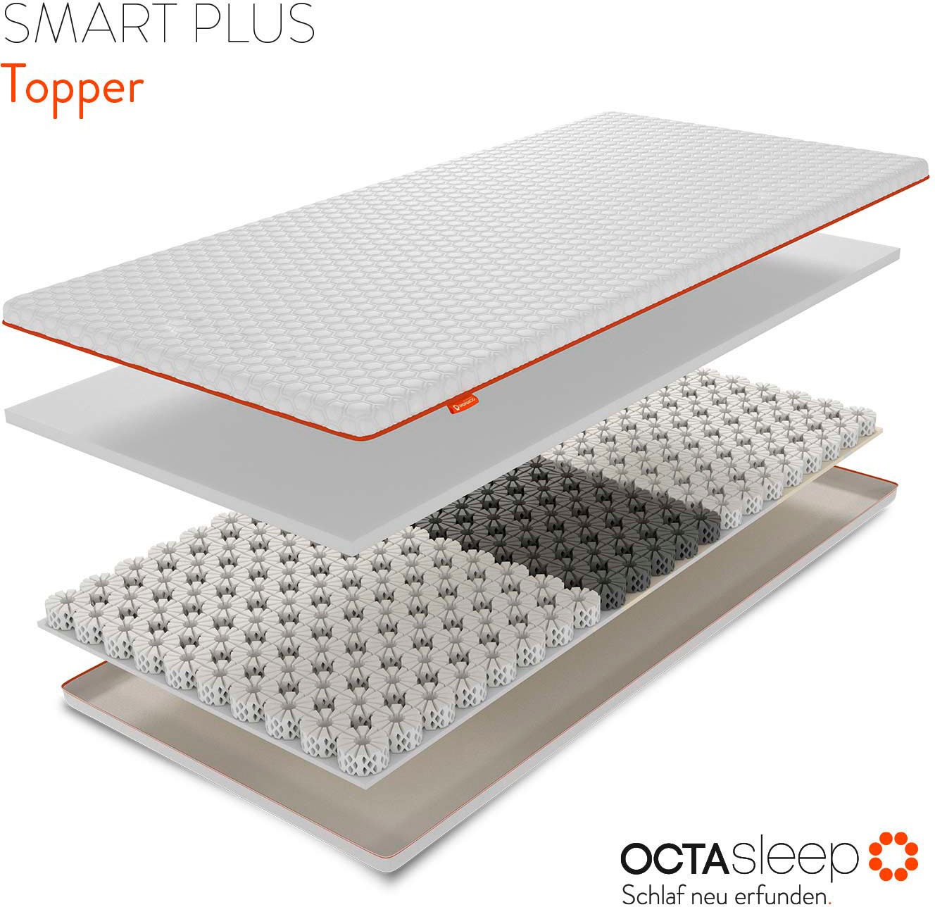 Thumbnail - OCTAsleep Topper "Octasleep Smart Plus Topper, 90x200 cm, 140x200 cm und weitere Größen" OCTAspring Aerospace Technologi...