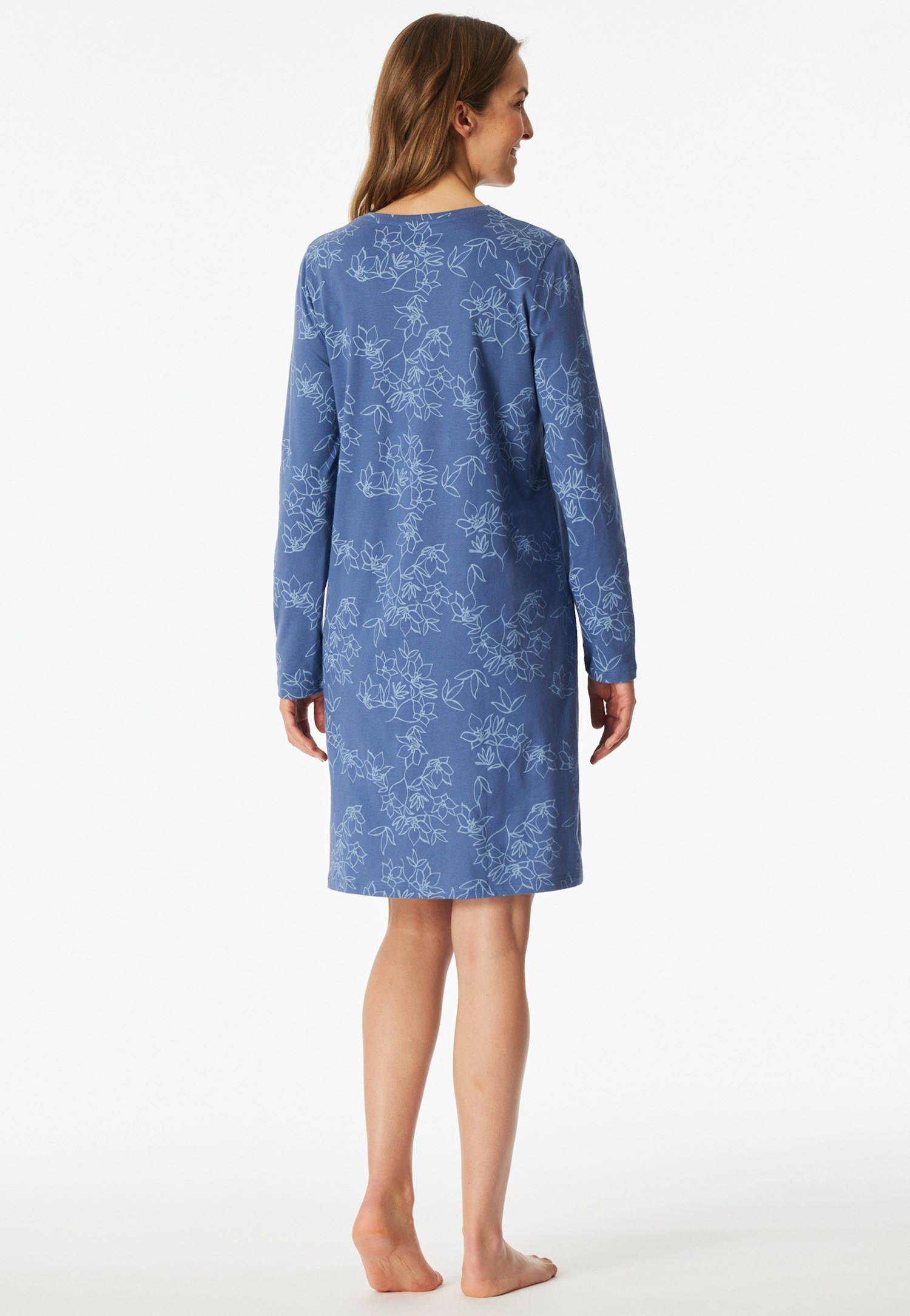 Thumbnail - uncover by SCHIESSER Nachthemd "Uncover Nightwear" 0, Baumwolle, Single Jersey-Qulität, V-Neck, weich, atmungsaktiv