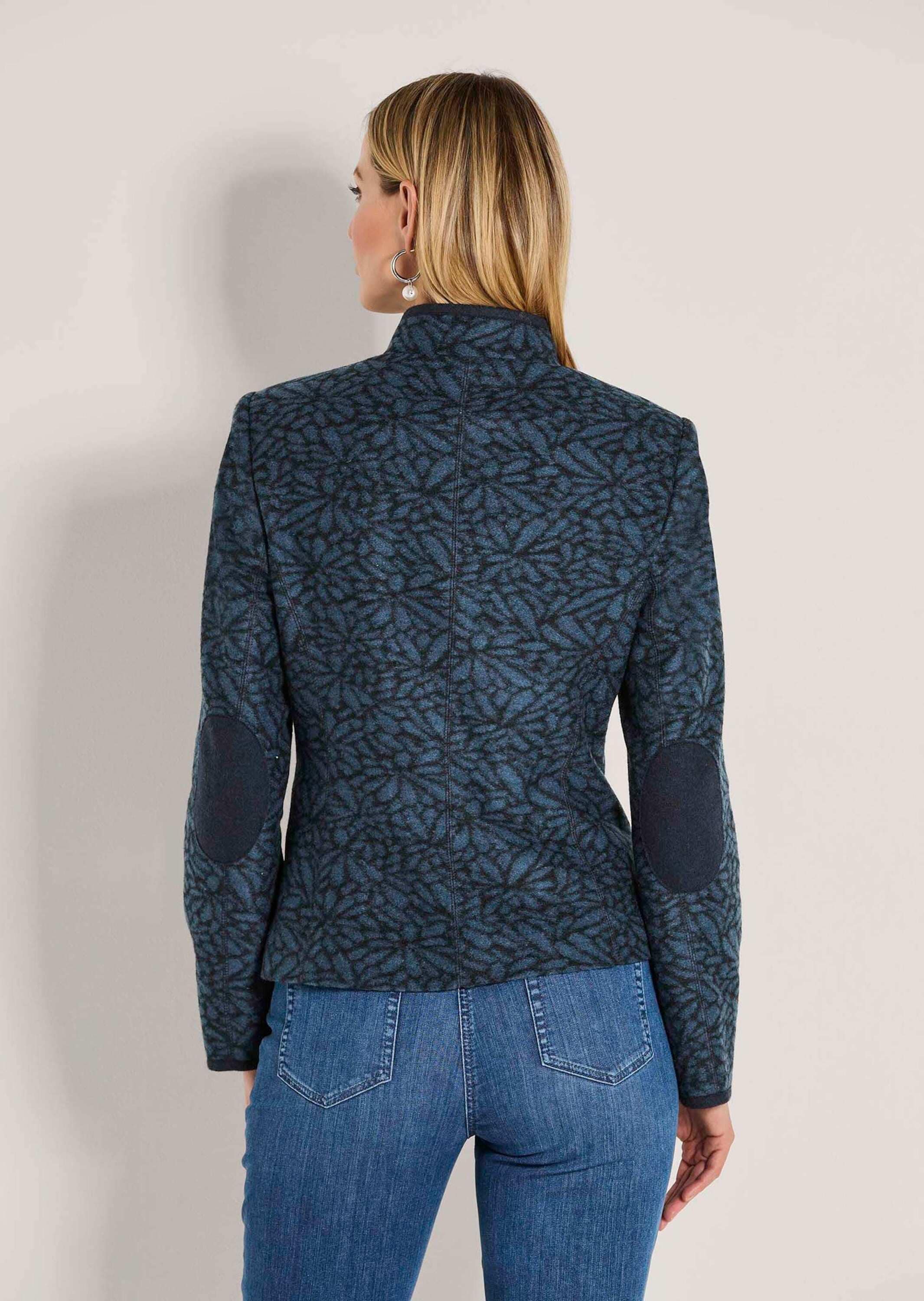 MADELEINE Kurzblazer »Kurzblazer Verkürzter Wollblazer mit Stehkragen, Taschen«