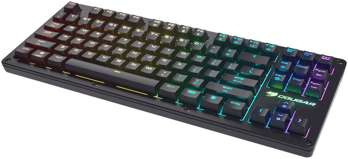 Cougar Gaming-Tastatur »Puri TKL RGB«, (Schutzhülle-Multimedia-Tasten-Funktionstasten-USB-Anschluss)