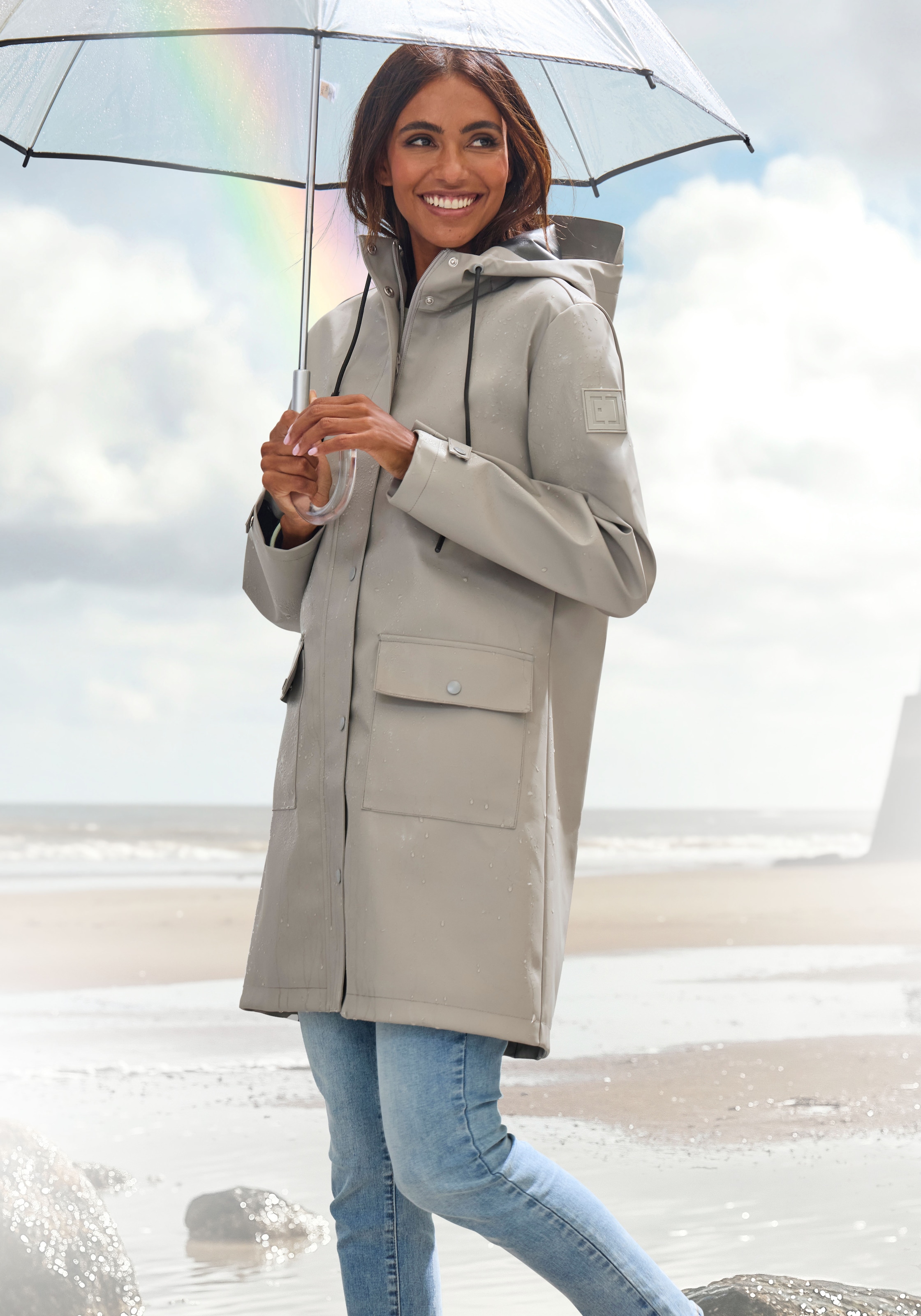 Elbsand Regenjacke mit Kapuze Mesh-Einsatz unter der Rückenpasse für ausrei günstig online kaufen