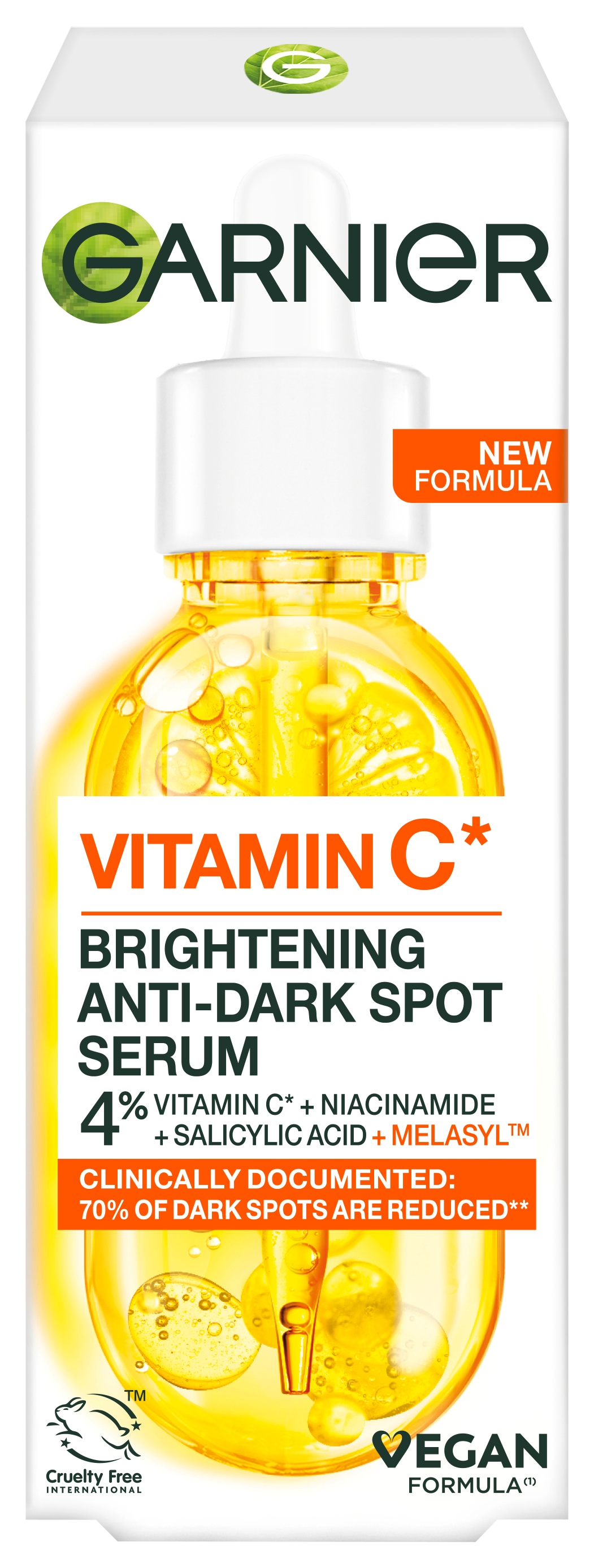 GARNIER Gesichtsserum »SkinActive Vitamin C« wirkt Pigmentflecken entgegen, die Haut wird glatter