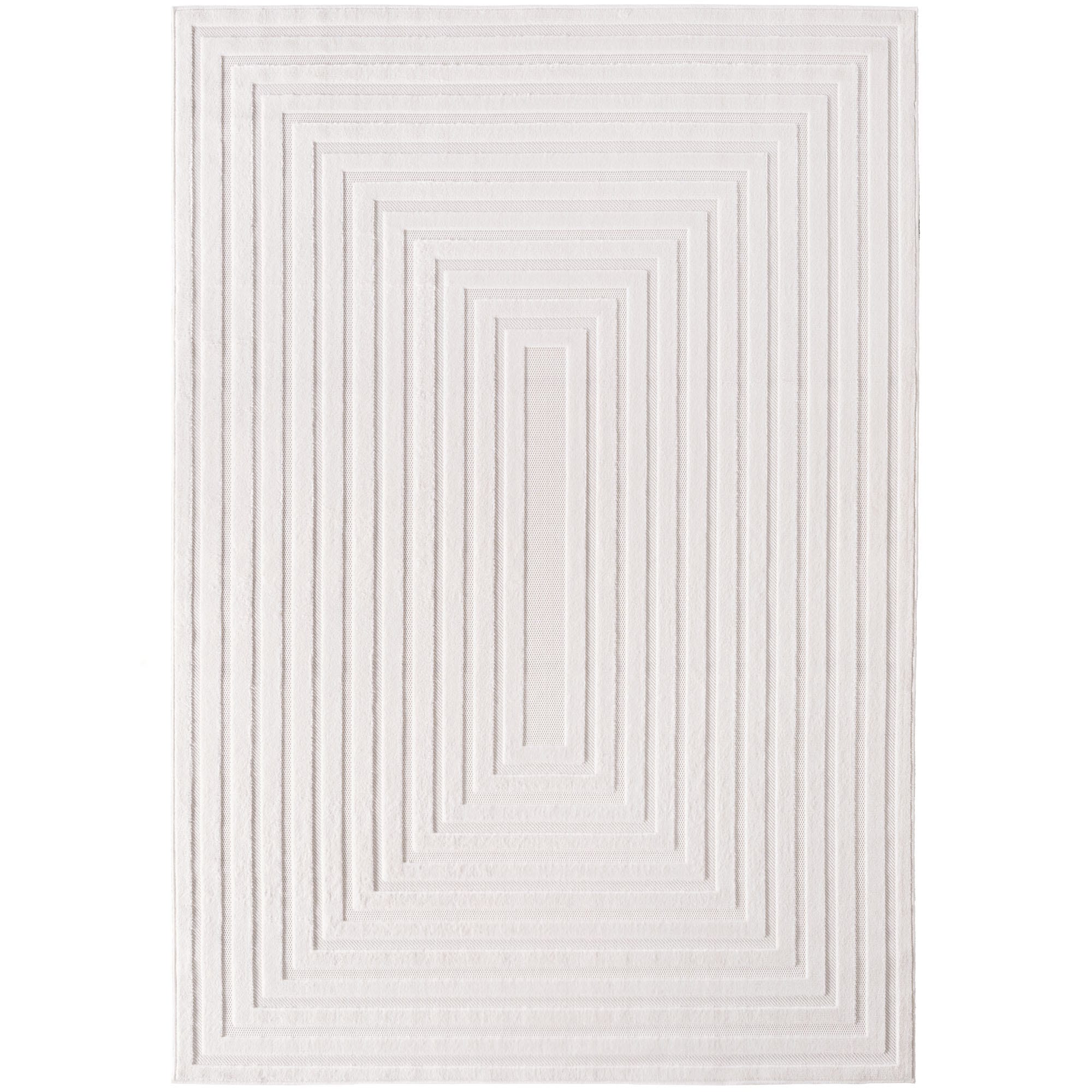 Ayyildiz Teppiche Teppich »DOHA 1653«, rechteckig, 4 mm Höhe, 3D Hoch-Tief-Effekt, leichter Kurzflor, Läufer, In- und Outdoor