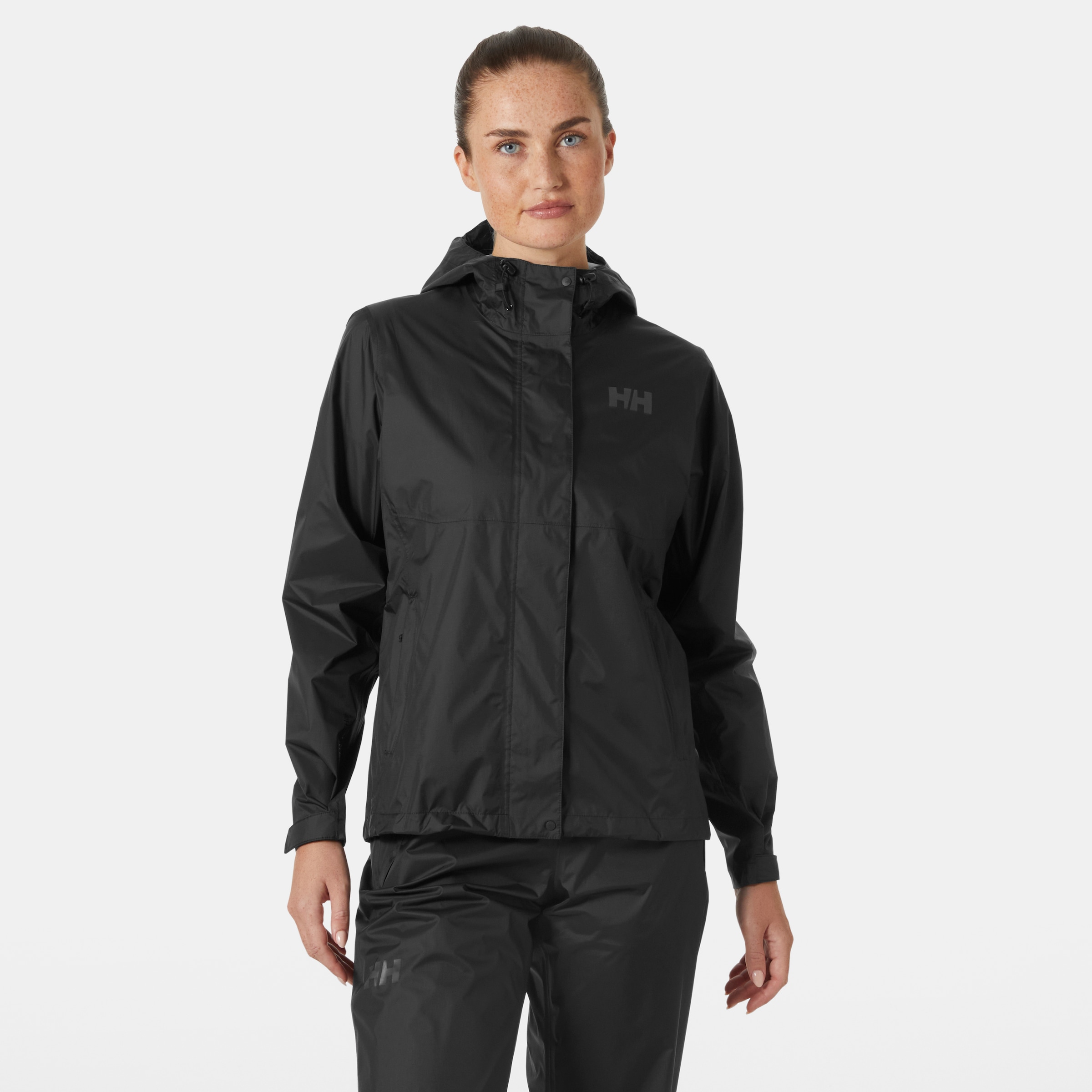 Helly Hansen Funktionsjacke "W LOKE JACKET" mit Kapuze mit Kapuze, wind- und wasserdicht, atmungsaktiv, hüftlang