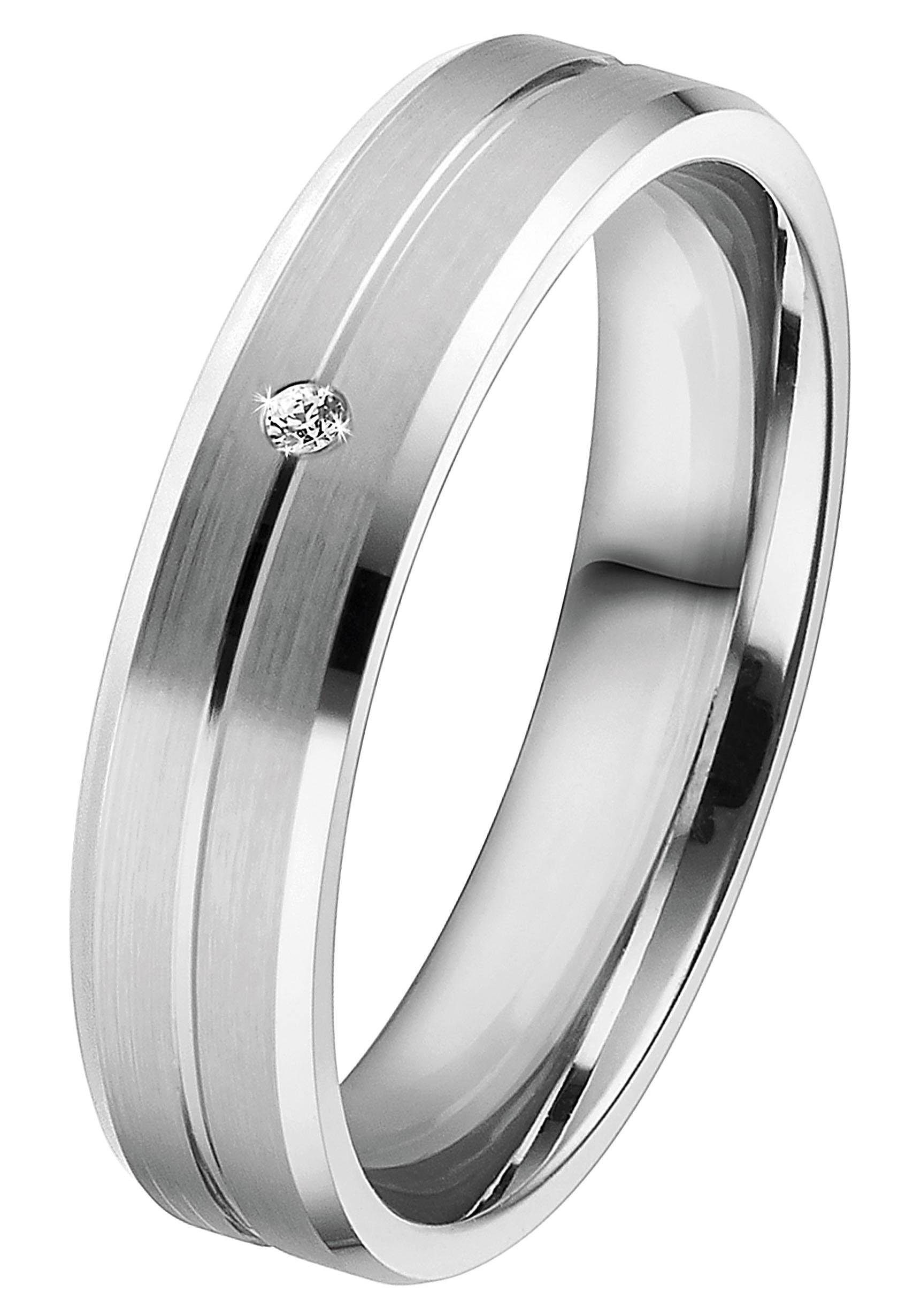 DOOSTI Trauring »Schmuck Geschenk Silber 925 Trauring Ehering Partnerring LIEBE«, Made in Germany, wahlweise mit oder ohne Brillant