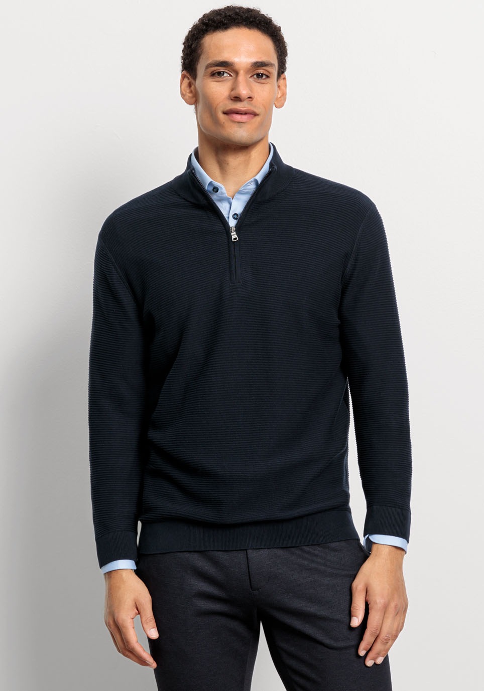 OLYMP Troyer "OLYMP Strick Casual", mit modischer Struktur günstig online kaufen