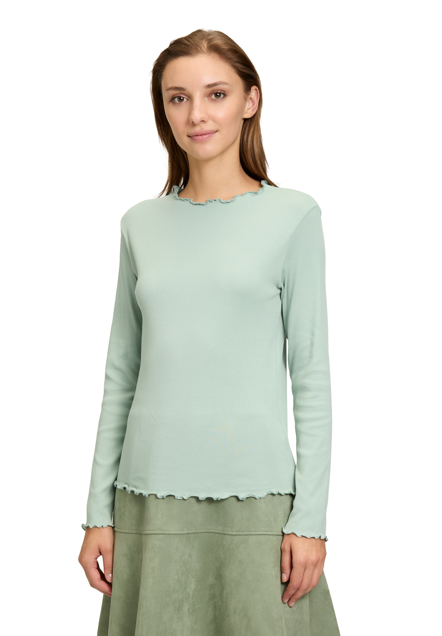 Cartoon Kurzarmshirt "Cartoon Damen Langarm-Shirt mit Kragen", (1 tlg.), Ma günstig online kaufen