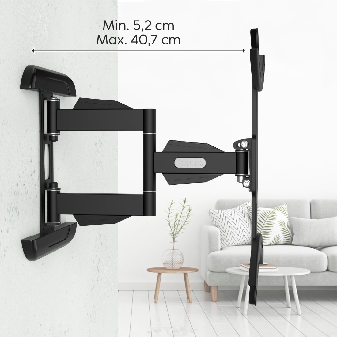 Hama TV-Wandhalterung »Halterung, schwenkbar, neigbar, ausziehbar von 81 - 165 (32" - 65")«, bis 165 cm Zoll, max. 35 kg