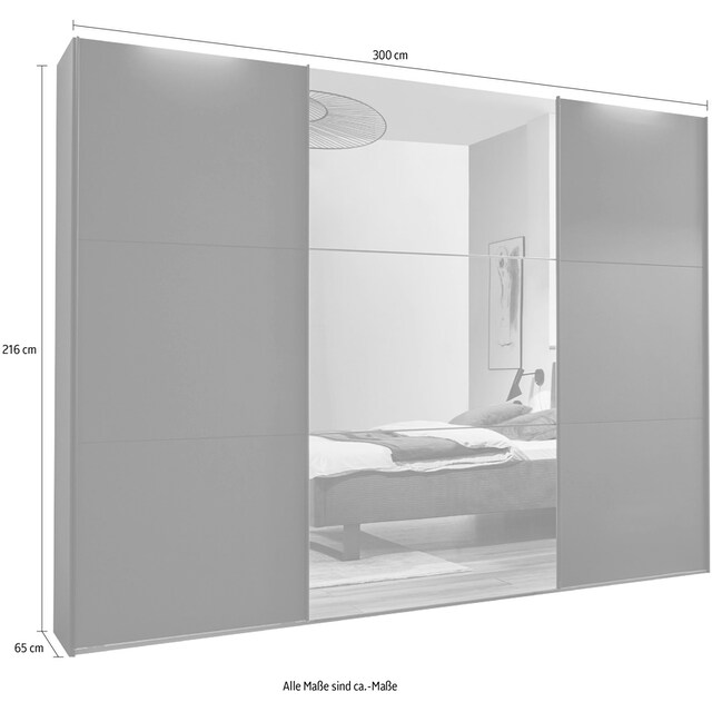 Fresh To Go Schwebetürenschrank »Amsterdam«, mit Spiegeltür, 250cm oder 300cm  Breite | BAUR