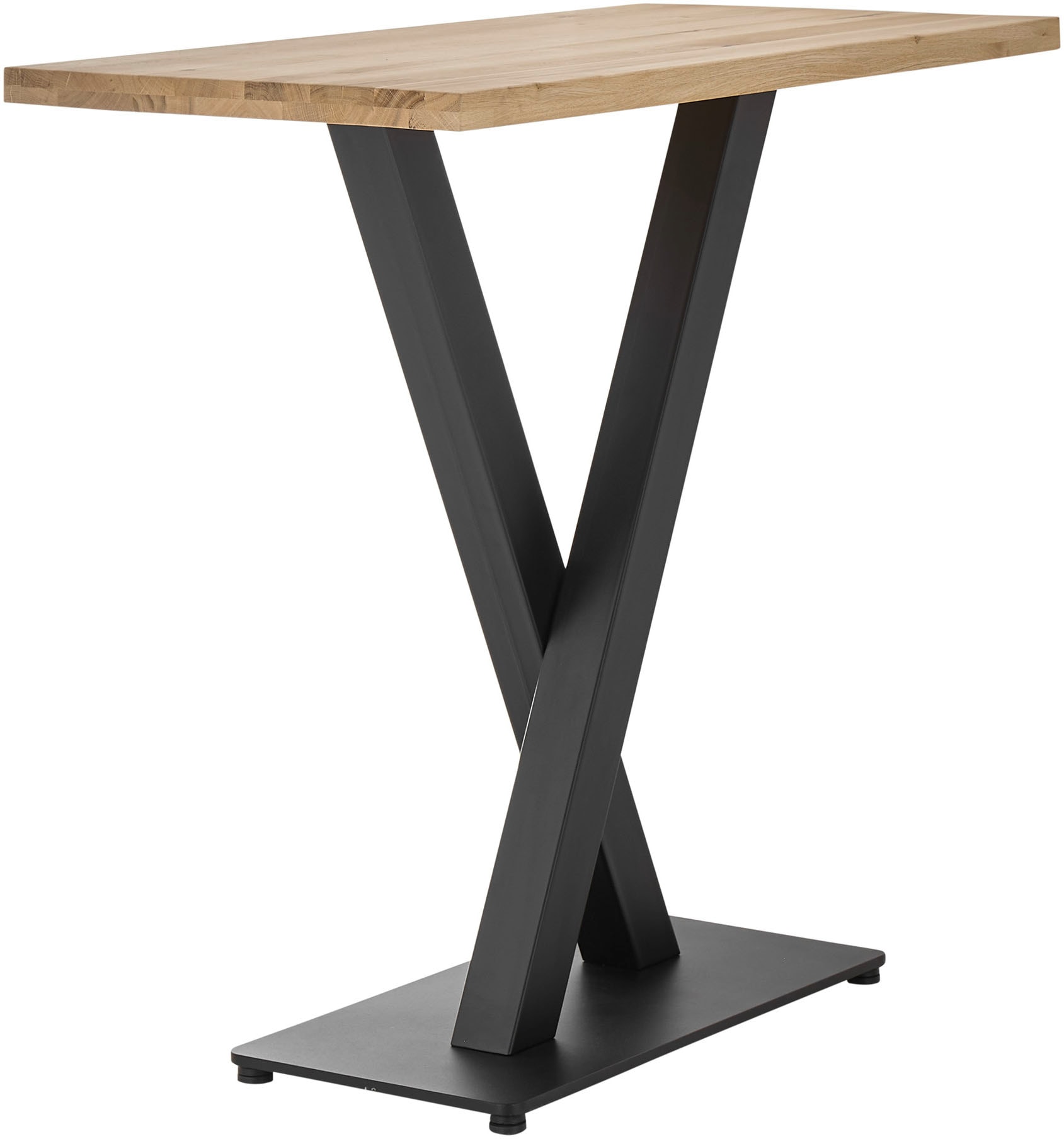 Stolkom Bartisch »Duke Eiche Massivholz geölt, Hochtisch BxHxT 120x104x60 cm«, Gerade Kante, Eiche Massivholz geölt durchgehende Lamelle
