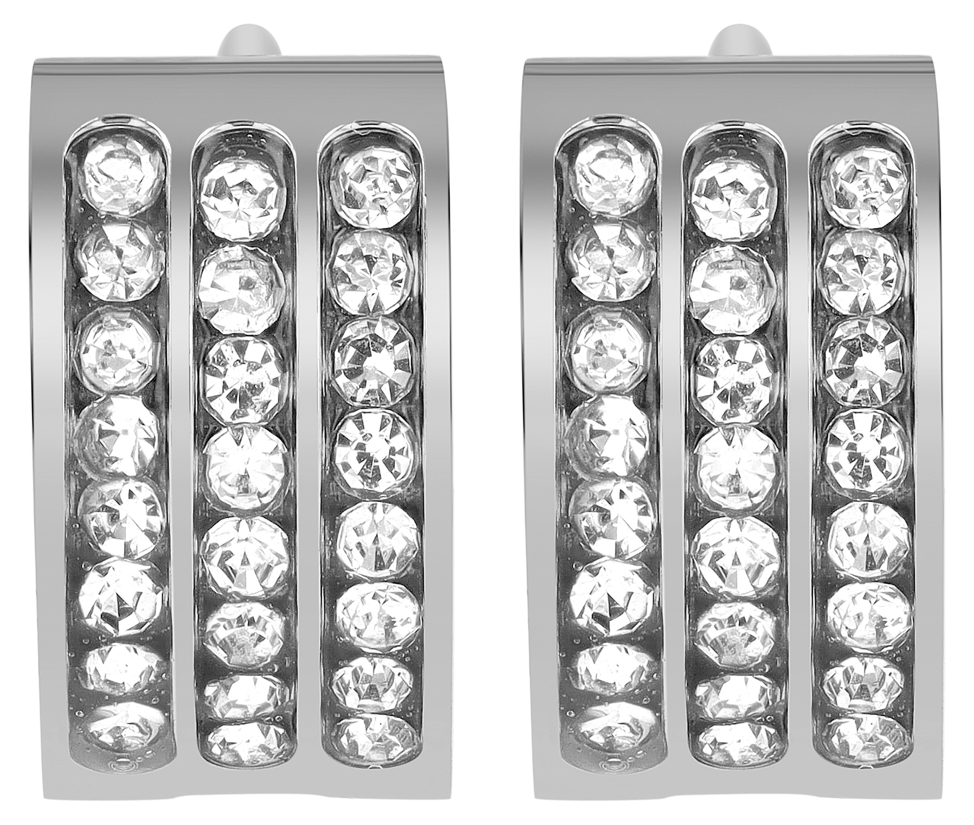 Adelia´s Klappcreolen "Damen Ohrringe – Klappcreole aus Edelstahl mit Stras günstig online kaufen