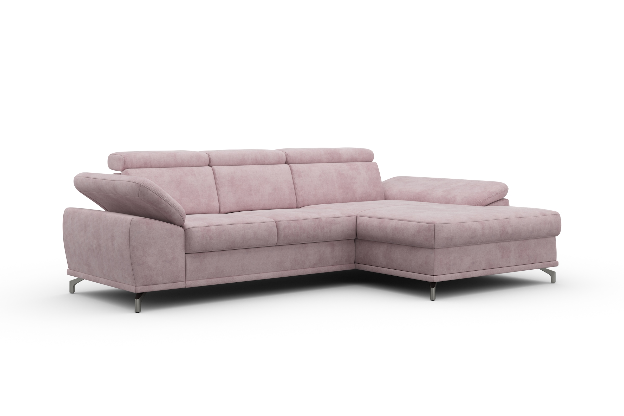 sit&more Ecksofa »Cabrio L-Form, mit Sitztiefenverstellung, Arm- und Kopfteilverstellung«, 2 Nierenkissen, Federkern, optional Bettfunktion und Stauraum