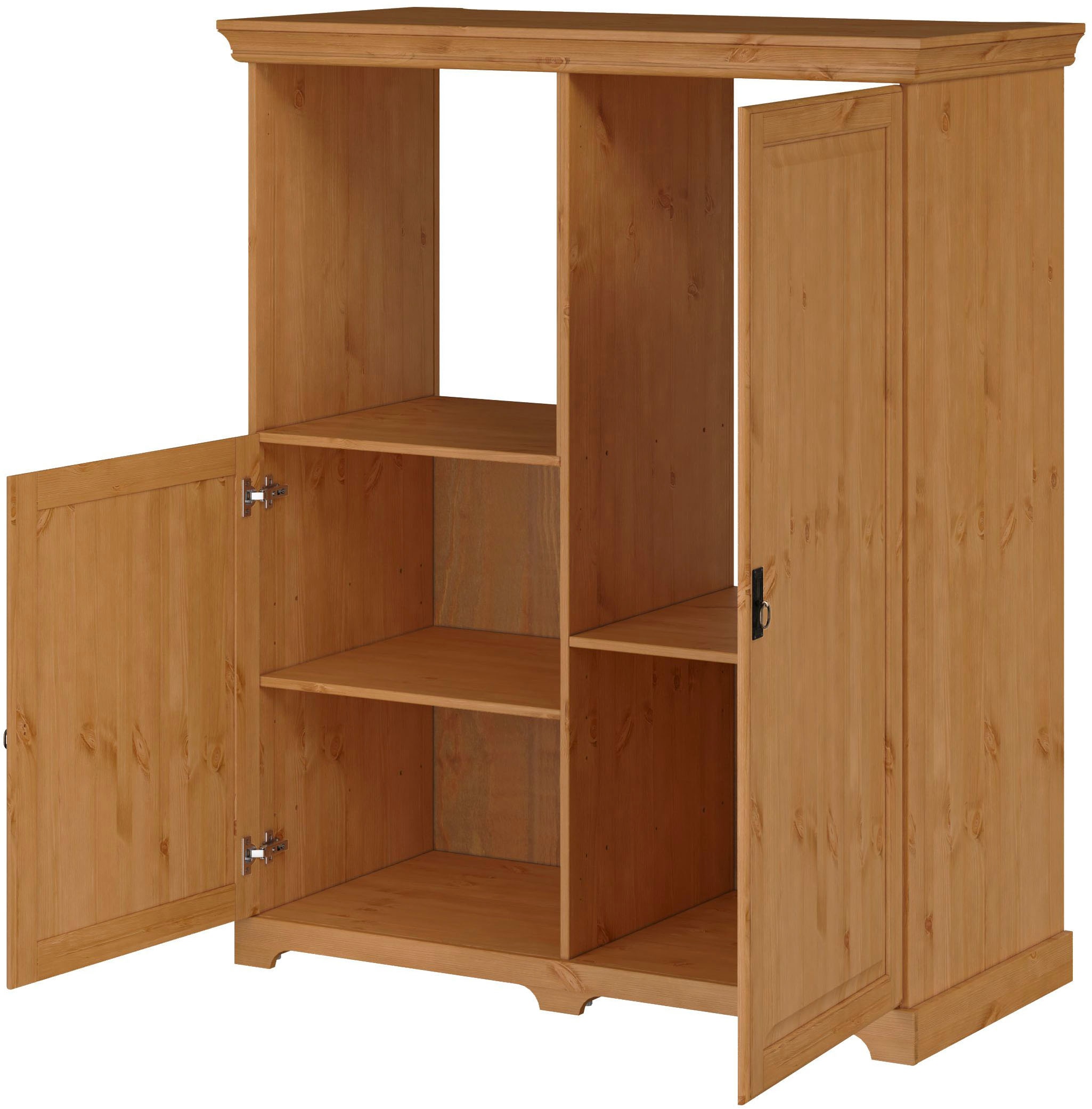 Home affaire Backofen/Kühlumbauschrank »Rügen« Breite 127 cm, Kiefer massiv, Nische für Kühlschrank