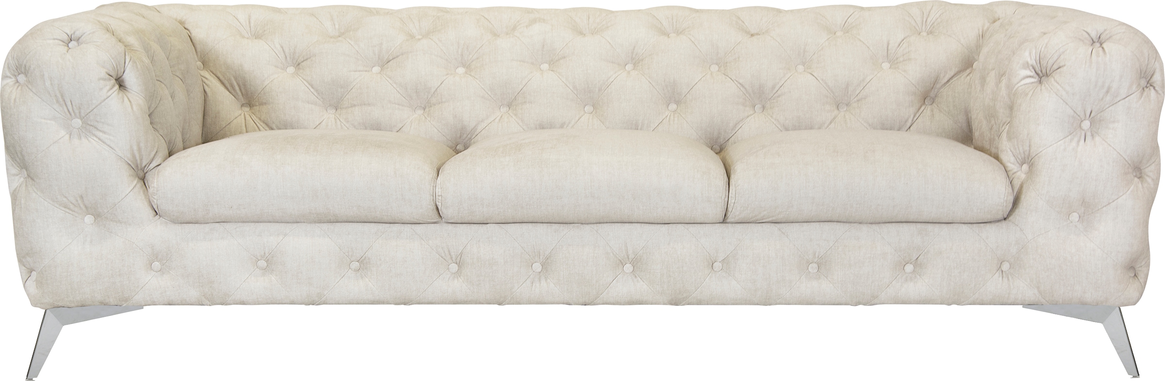 Leonique Chesterfield-Sofa "Glynis", aufwändige Knopfheftung, moderne Chesterfield Optik, Fußfarbe wählbar