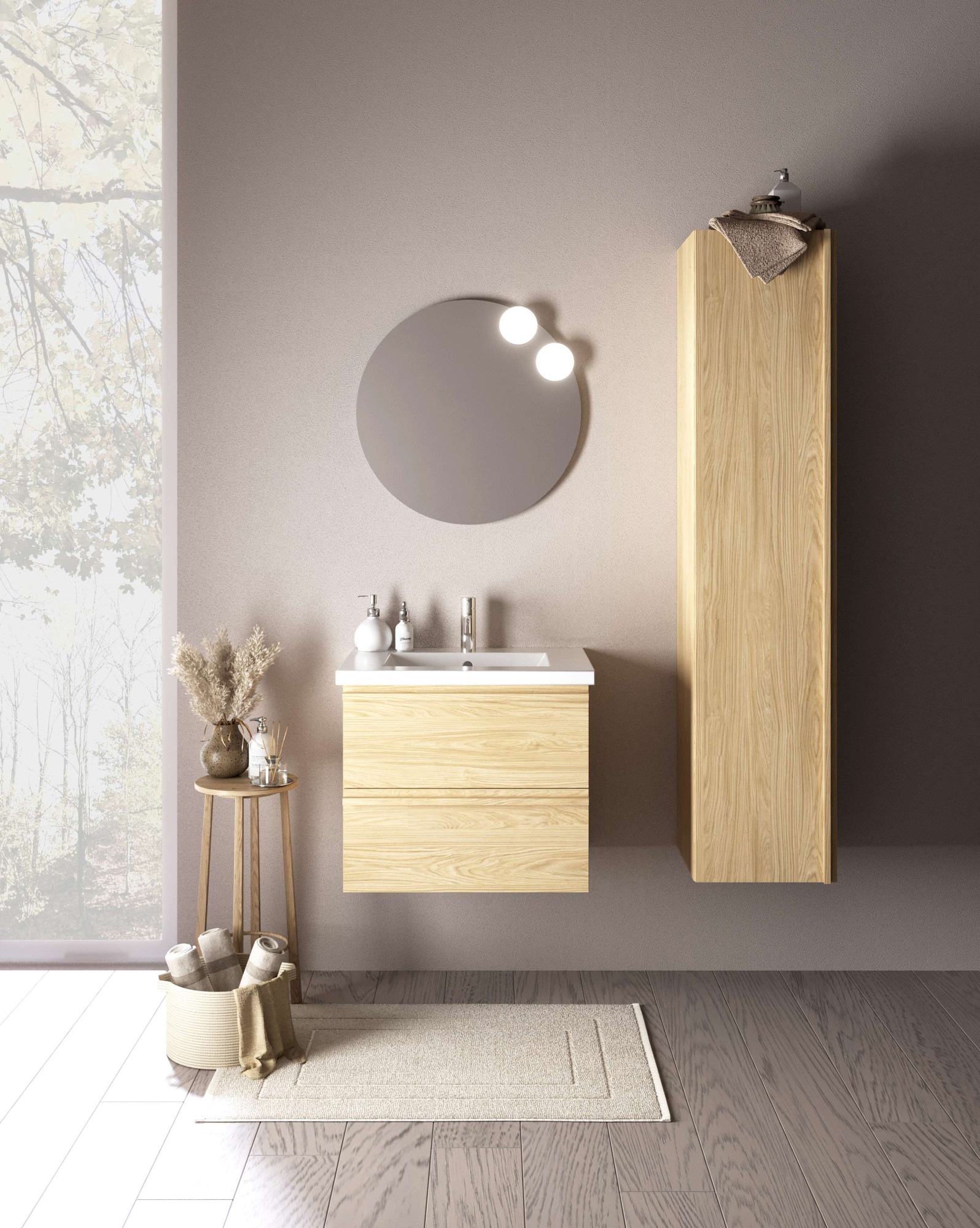 welltime Hochschrank »Only«, Breite 35 cm, Höhe 160 cm, mit Soft-Close-Funktion, FSC®