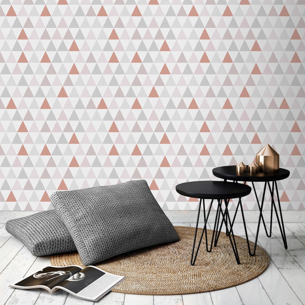 Superfresco Easy Vliestapete »Tarek Rose Gold«, geometrisch