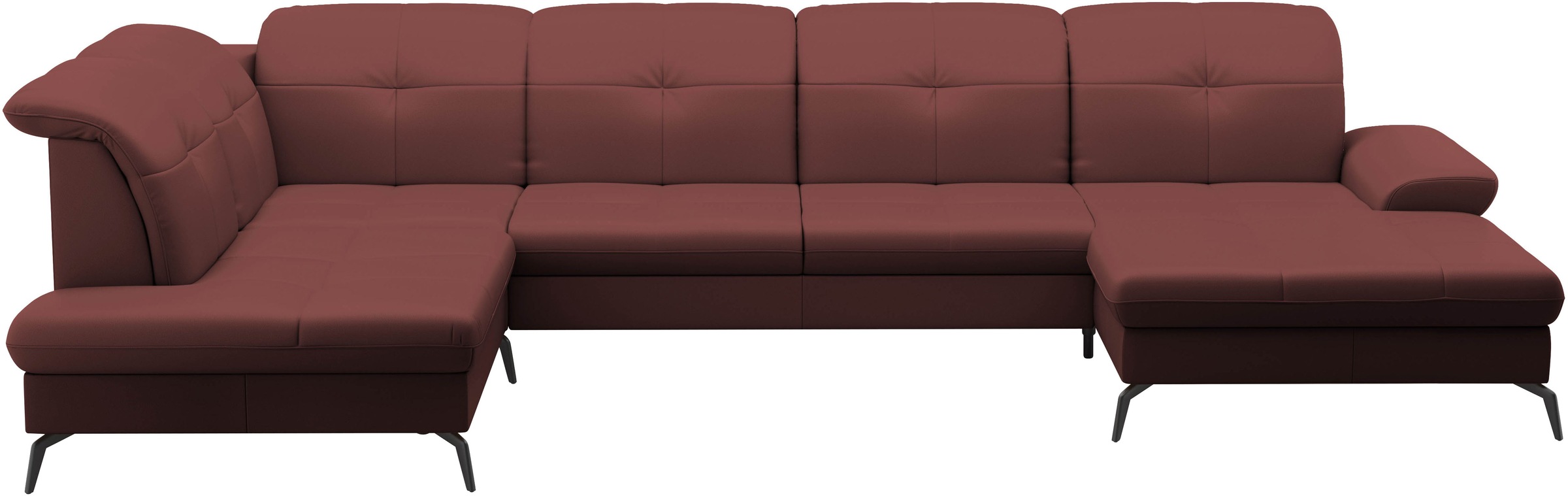sit&more Wohnlandschaft »Amica, U-Form, inkl. Sitztiefenverstellung und Armteilverstellung«, wahlweise mit Kopfteilverstellung, Bettfunktion und Bettkasten