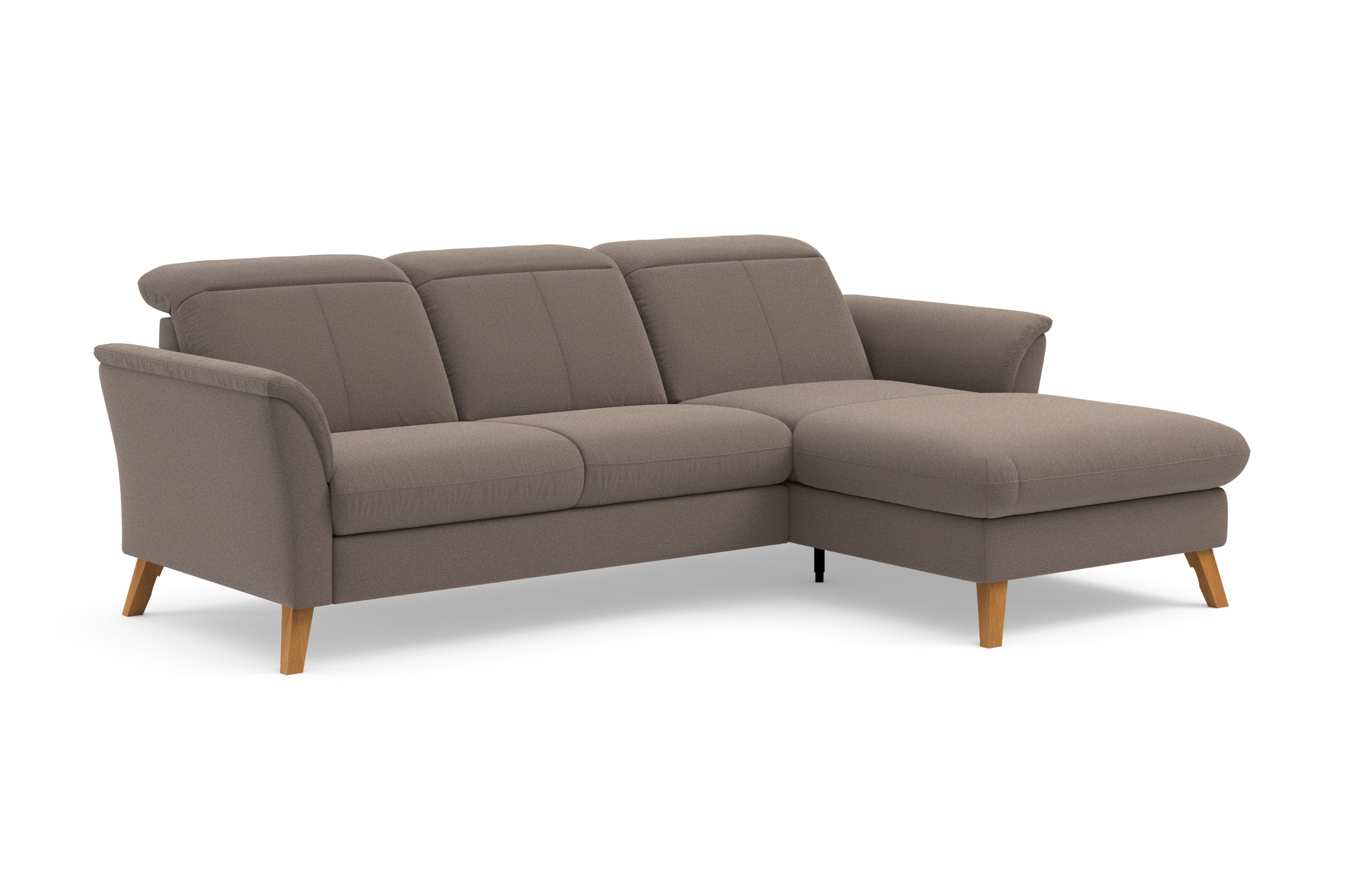Ecksofa SIT & MORE "Romero L-Form", grau (taupe), B:245cm H:91cm T:178cm, 90% Polyester 10%Polyamid, Sofas, Ecksofa, wahlweise mit oder ohne Relax-Funktion, Bettfunktion, Bettkasten 2