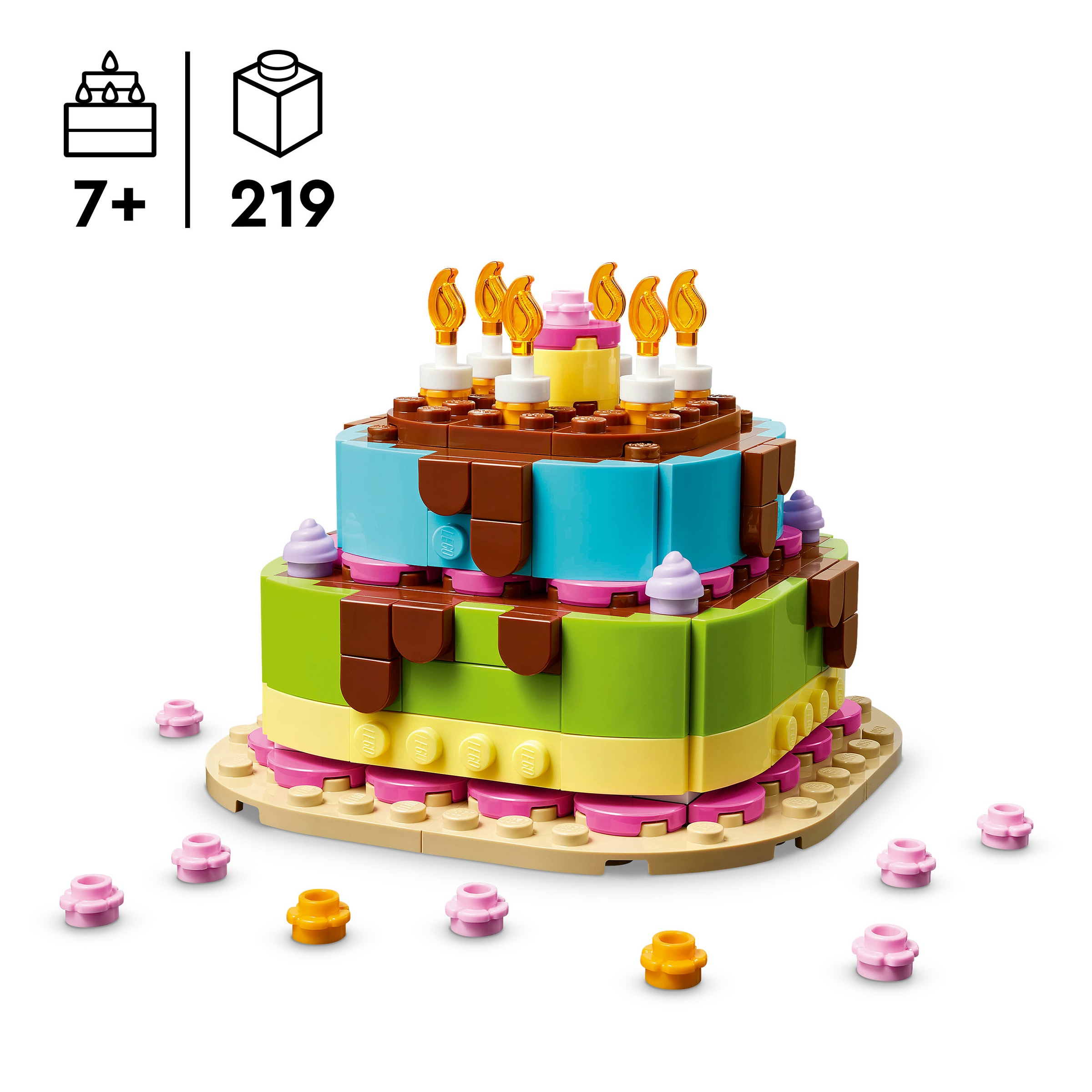 LEGO® Konstruktionsspielsteine »Geburtstagstorte (40815), LEGO Iconic« Made in Europe