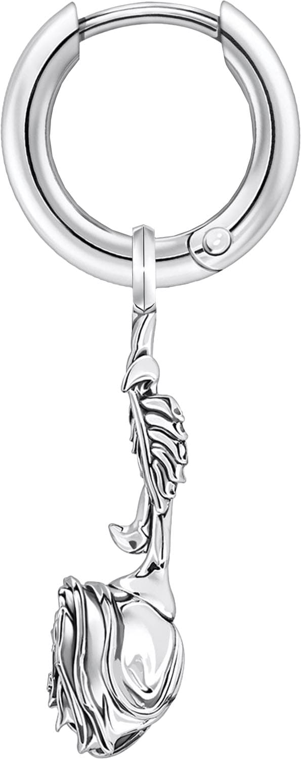 THOMAS SABO Single-Creole »Einzel-Creole mit abnehmbaren Anhänger Midnight Rose, CR756-637-21«