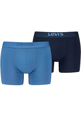 Boxershorts »SOLID BASIC BOXER«, (2er-Pack), Trunks mit Logoschriftzug am Bund