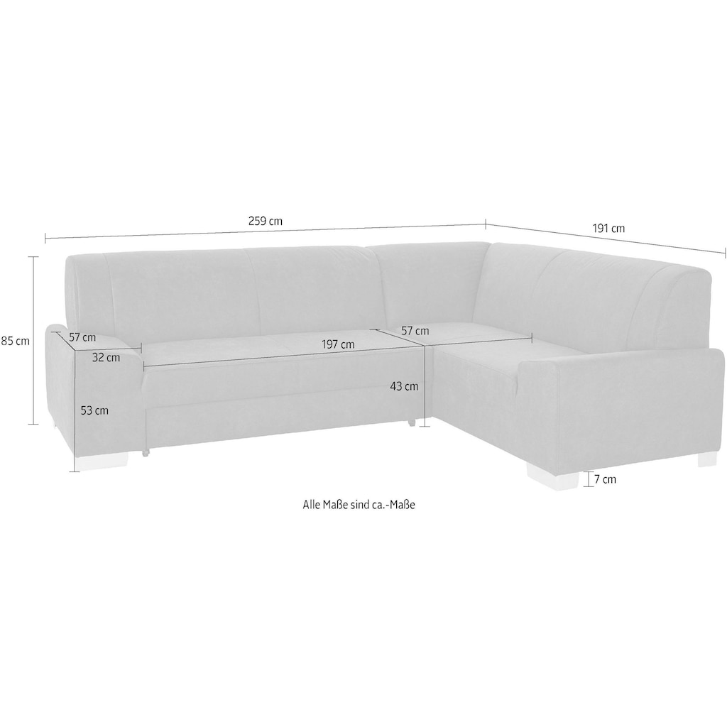 DOMO collection Ecksofa »Anzio L-Form«