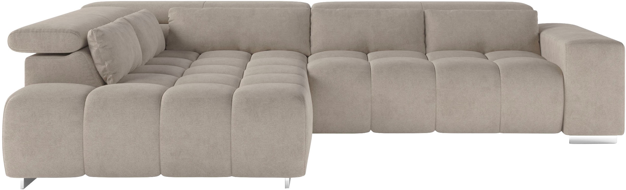 COTTA Ecksofa "Orion L-Form" mit Kopfteilverstellung & 5 Nierenkissen günstig online kaufen