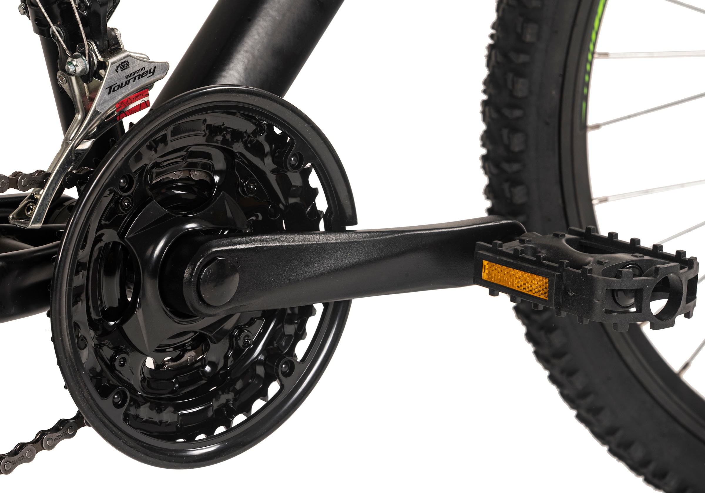 WYLD Mountainbike »Mountainbike Hardtail 26'' Sharp Schwarz-Grün 21 Gänge RH 46 bzw. 51cm«, 21 Gang, Kettenschaltung