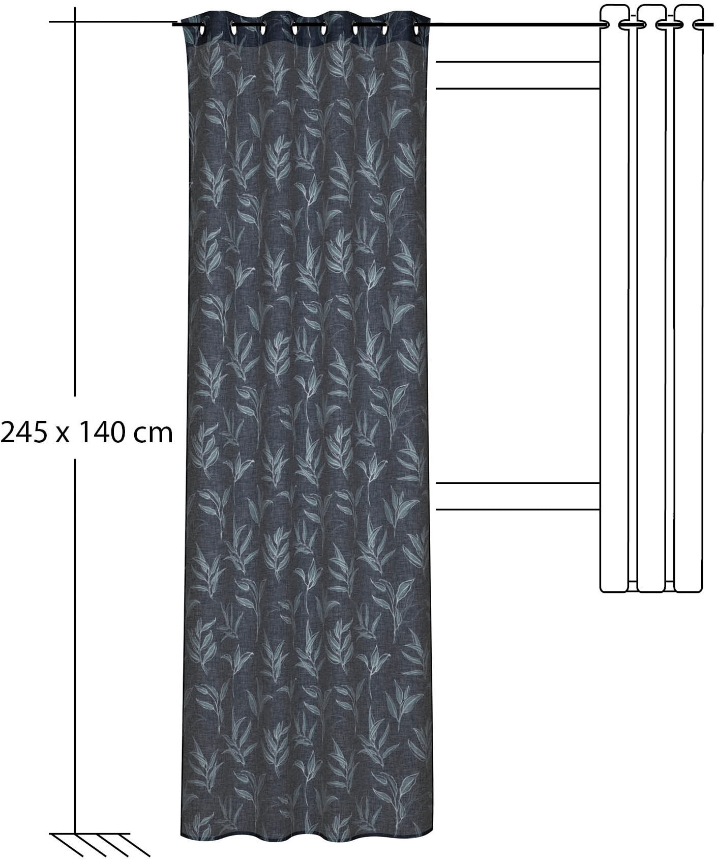 HOMING Gardine »Evander« Ösen 1 Stk. tlg. Fertigschal