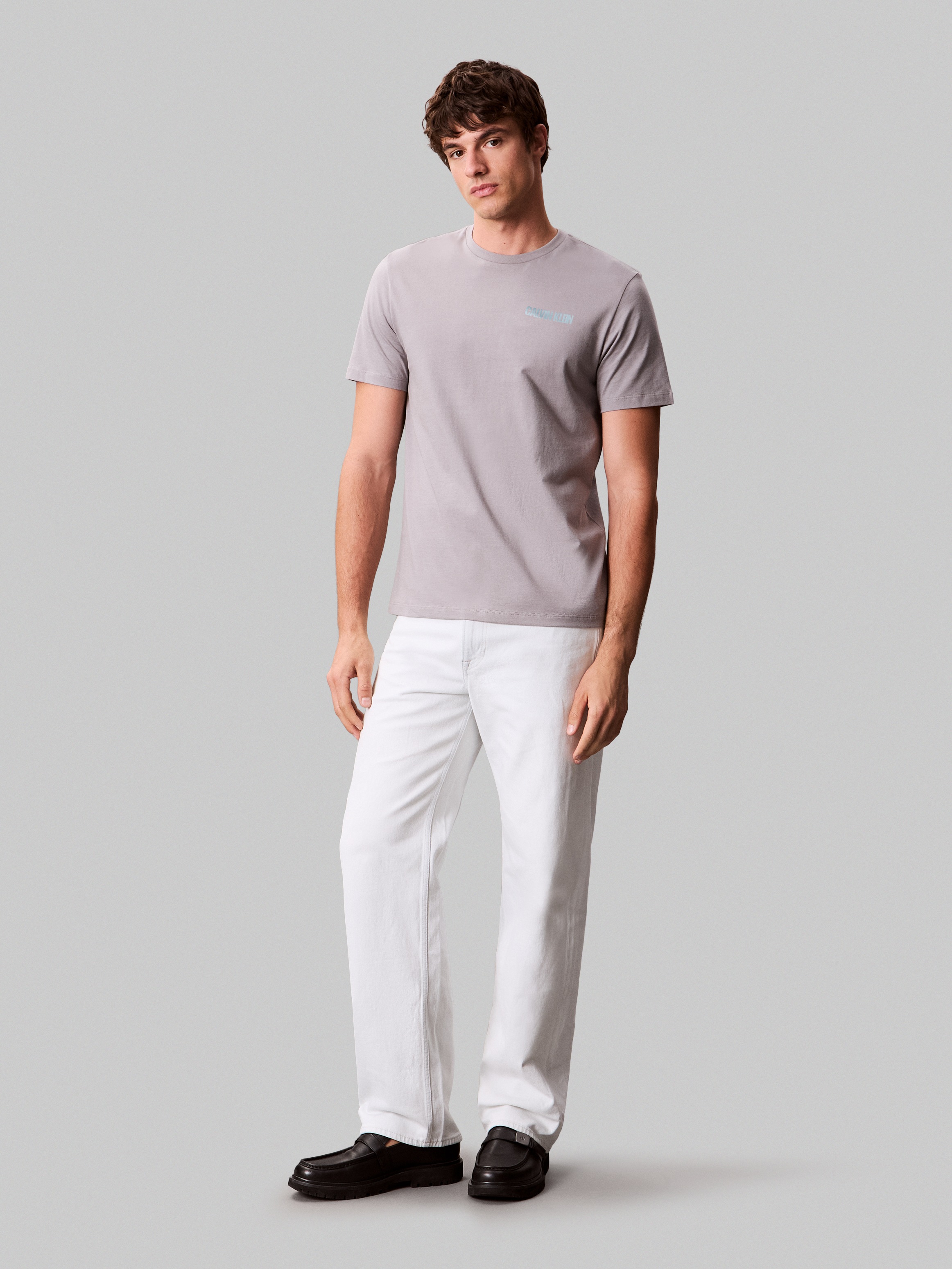 Calvin Klein Jeans T-Shirt »SS 30s E WRD STRTCH«, mit großem Logodruck auf dem Rücken
