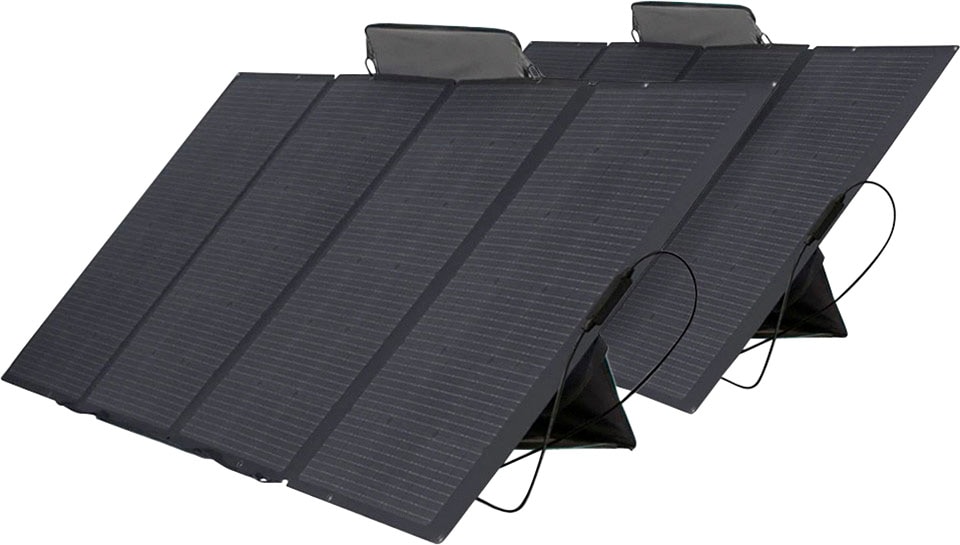 Ecoflow Solaranlage »Delta Pro Powerstation mit 2 x 400W Ecoflow Solarmodul«, (Spar-Set), mit 3,6kWh Zusatzbatterie und Smart Home Panel, Plug and play
