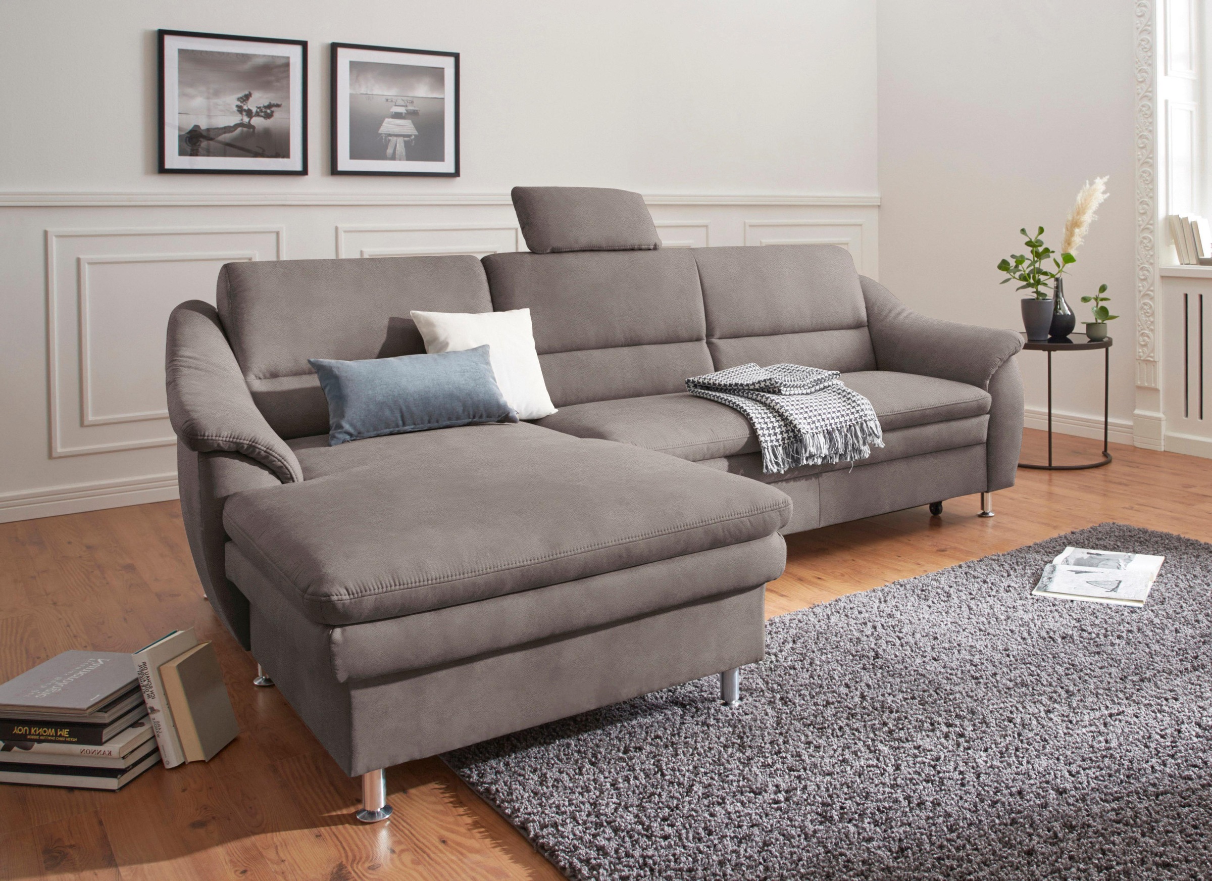 sit&more Ecksofa »Cardoso L-Form«, mit Federkern, wahlweise mit Bettfunktion